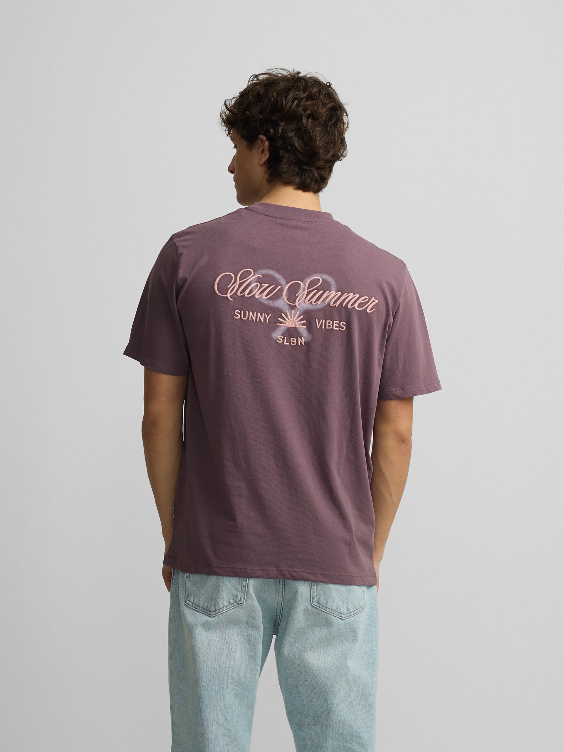 Camiseta slow summer purpura