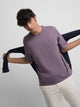 Special fit t-shirt with purple mini logo patch