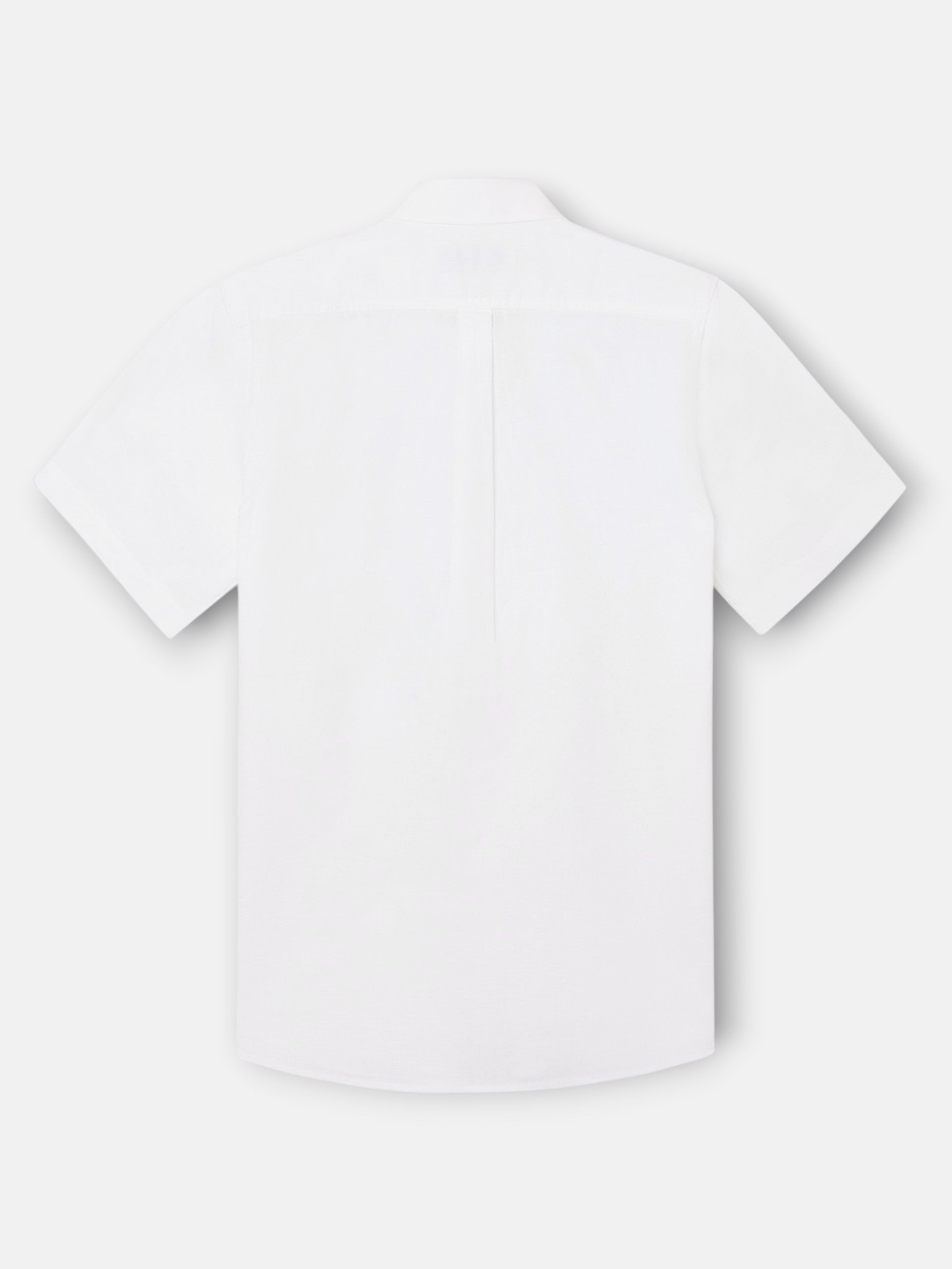 Camisa manga corta lino blanca