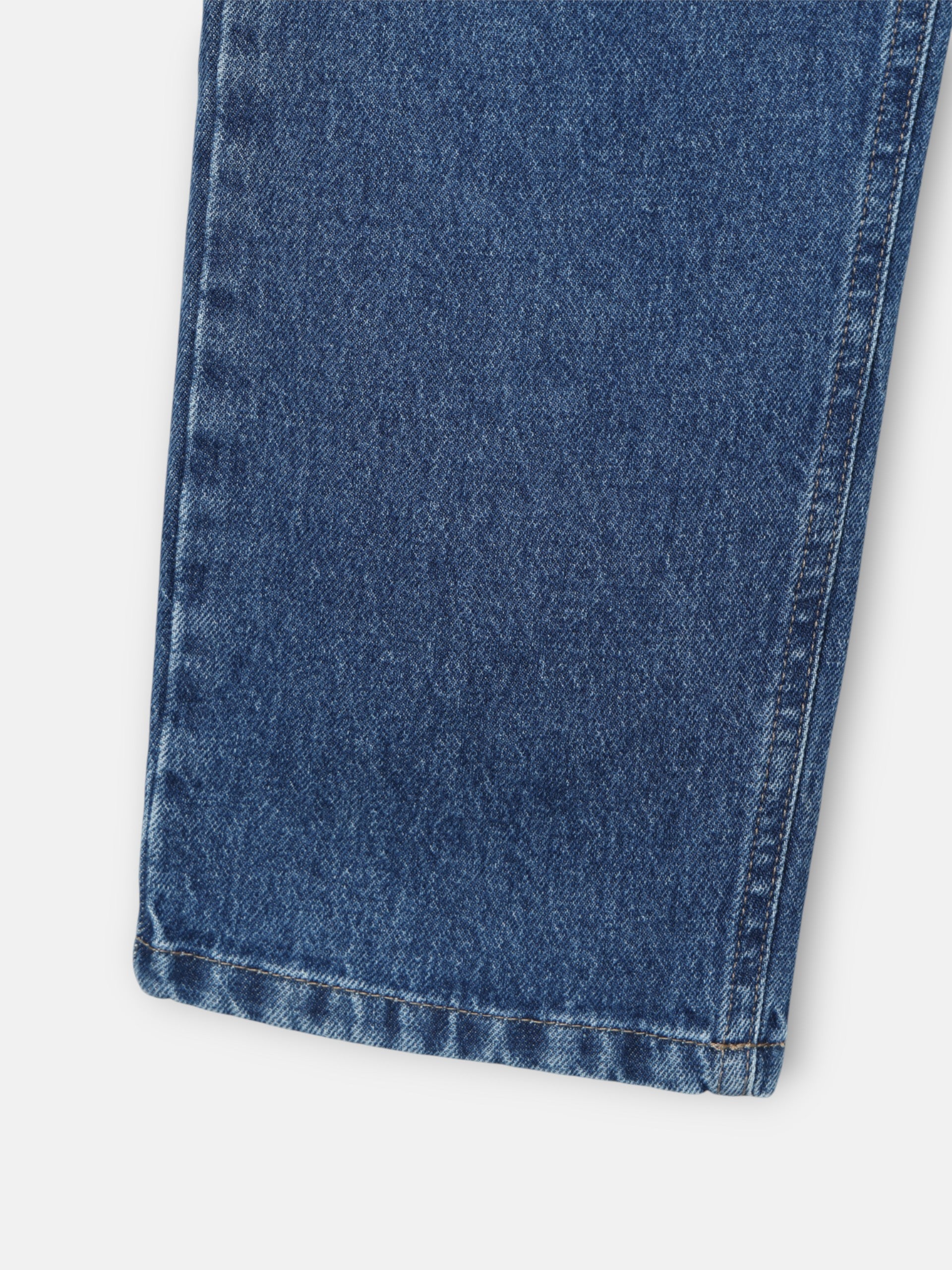 Dark blue tapered denim sport trousers