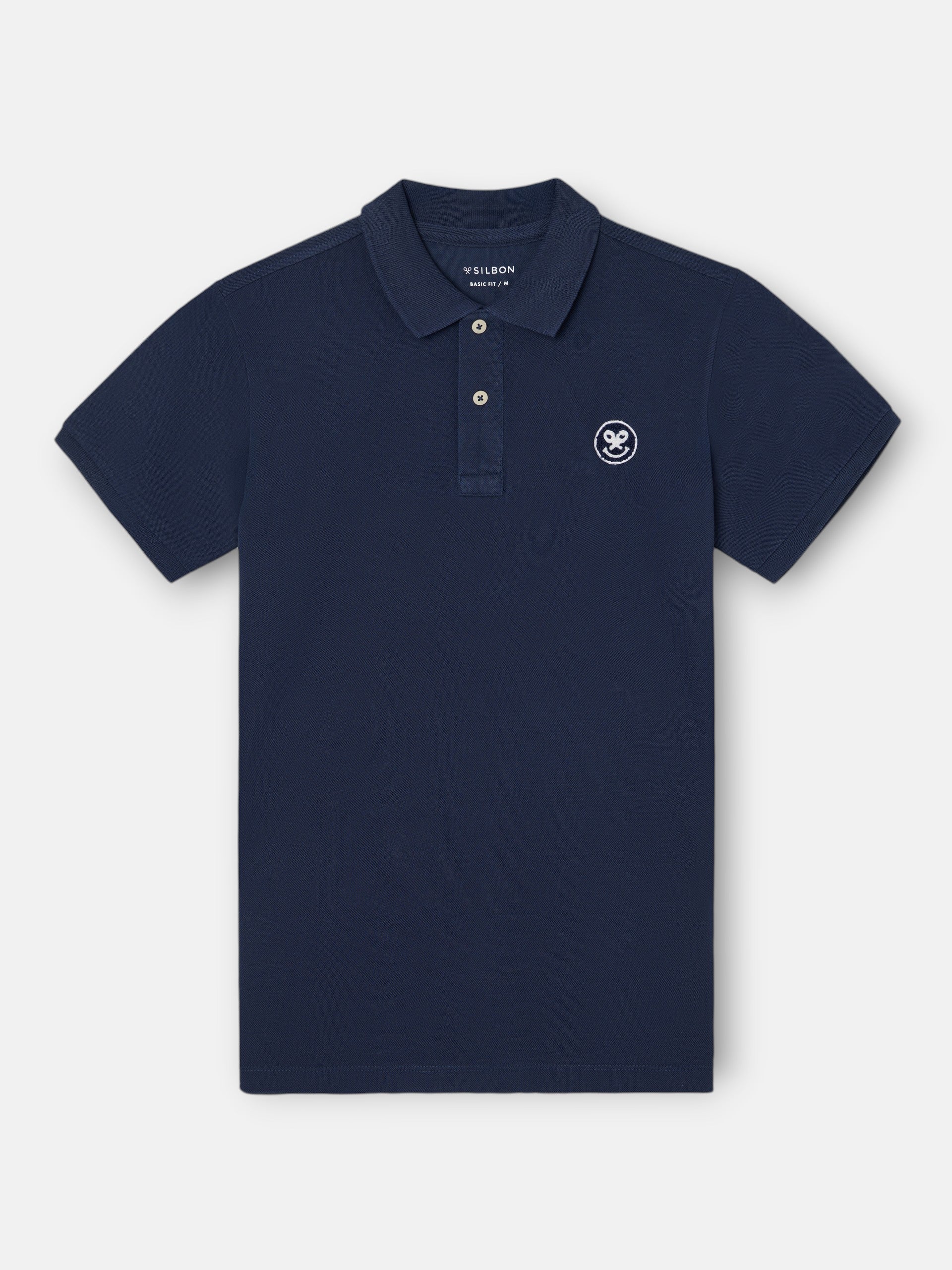 Polo manga corta smile azul marino