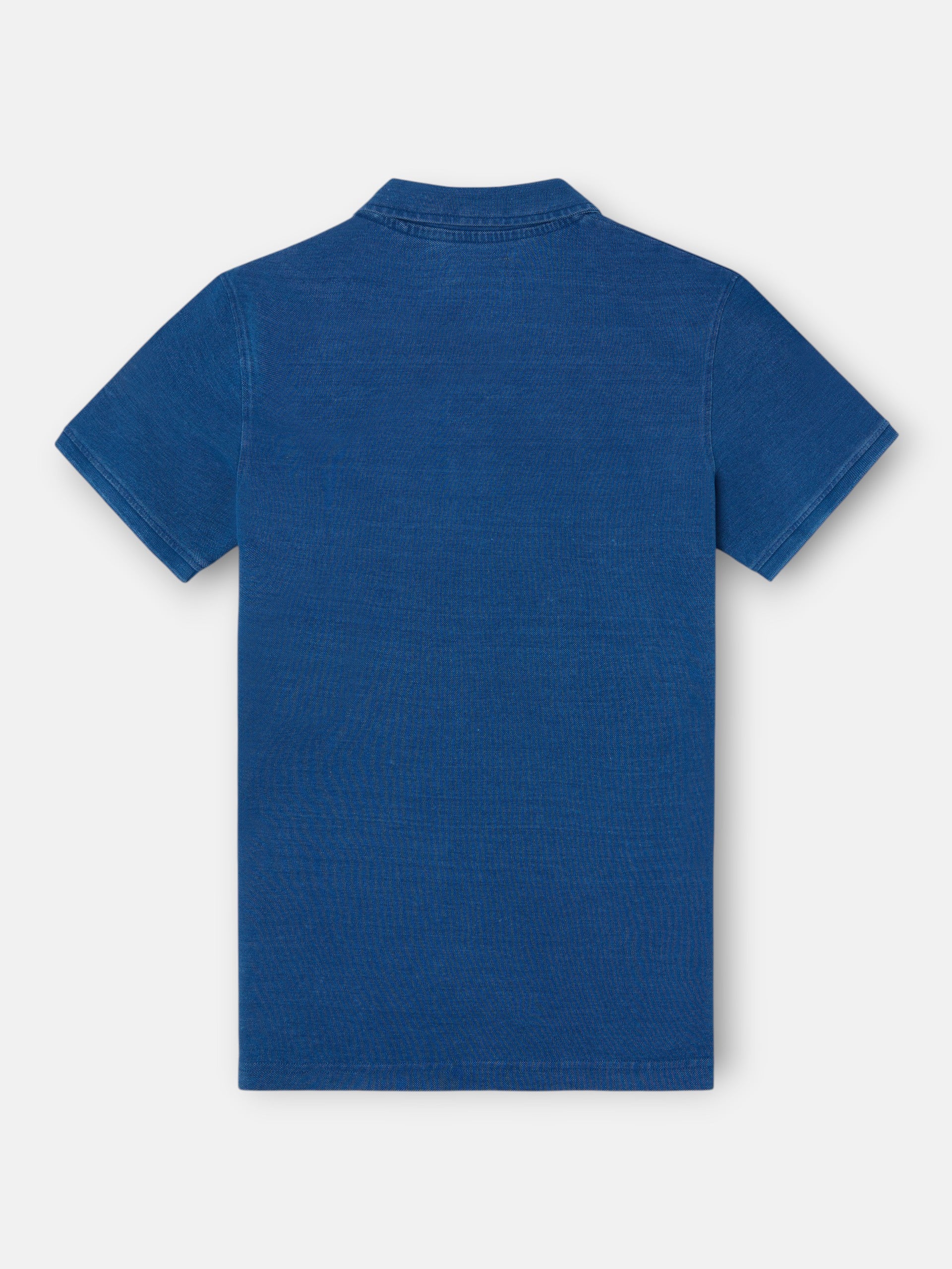 Polo manga corta style denim azul claro
