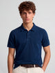 Polo manga corta style denim azul marino
