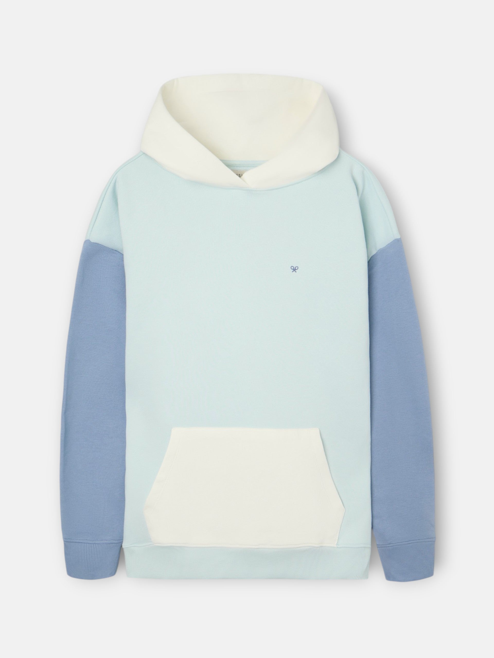 Sweat à capuche multicolore aigue-marine