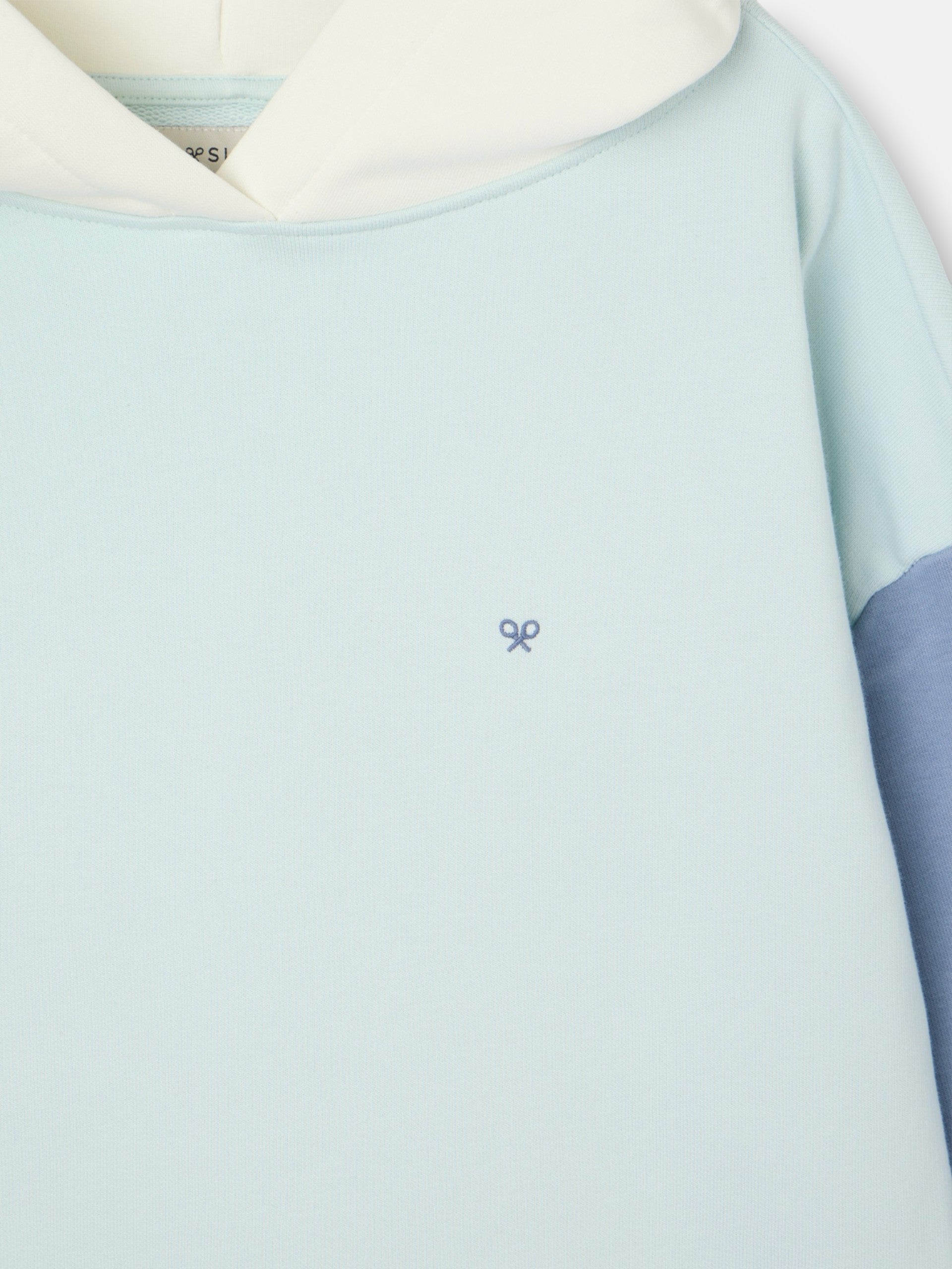 Sweat à capuche multicolore aigue-marine