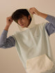 Sweat à capuche multicolore aigue-marine