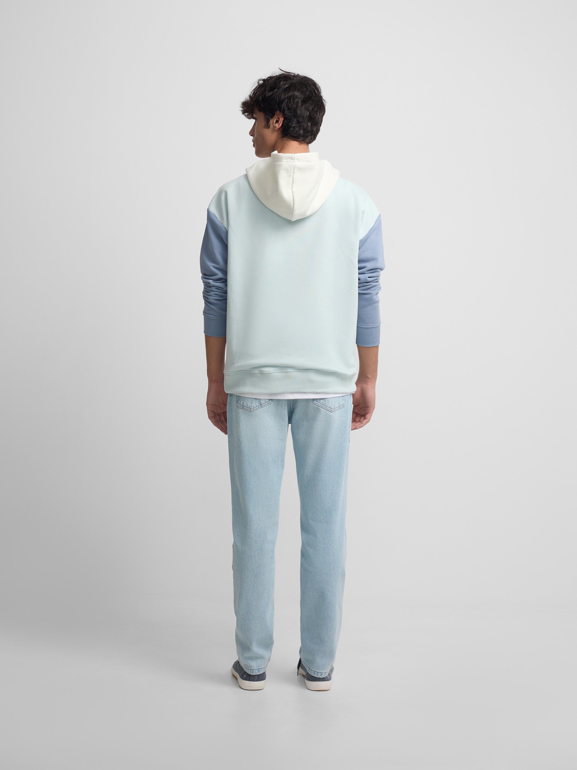 Sweat à capuche multicolore aigue-marine