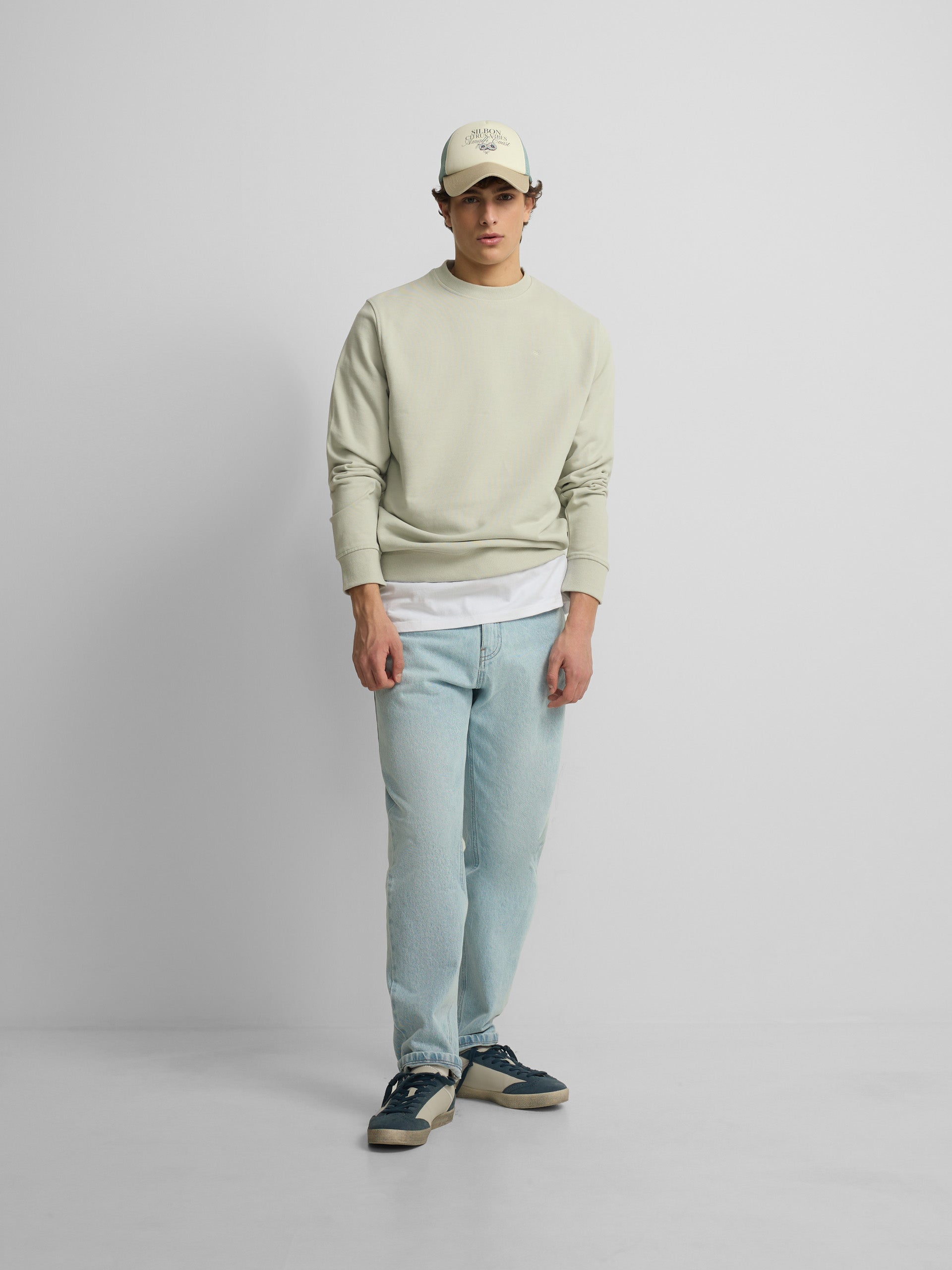 Silbon summer light green sweatshirt