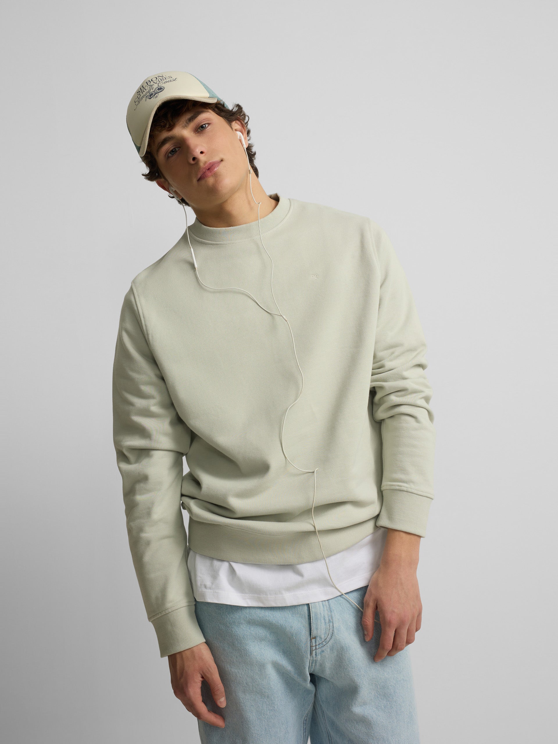 Silbon summer light green sweatshirt