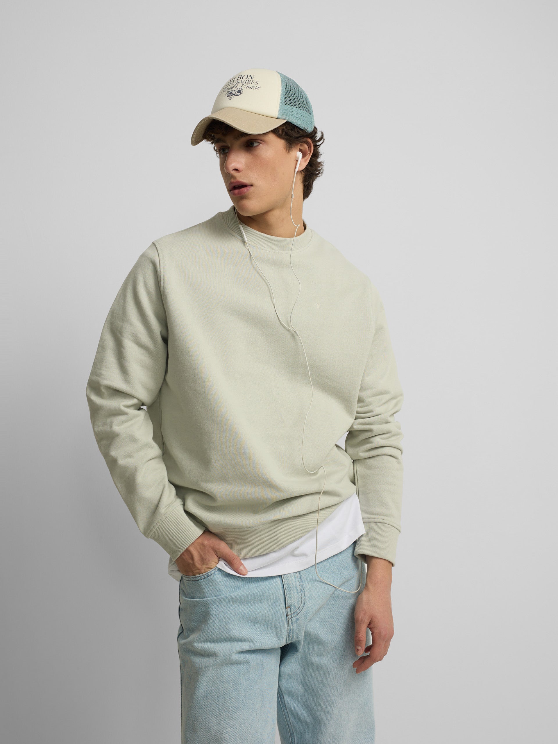 Silbon summer light green sweatshirt