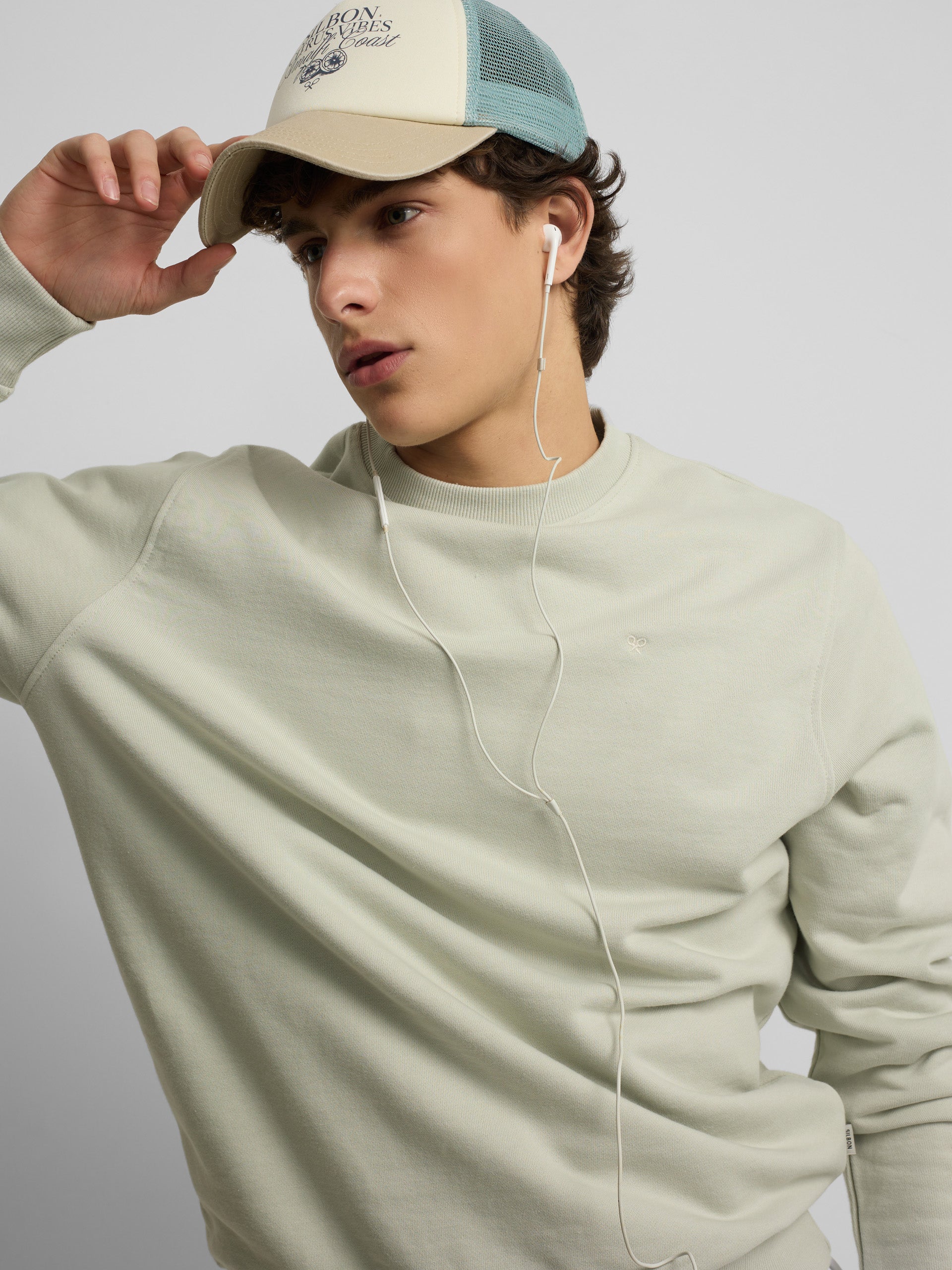 Silbon summer light green sweatshirt