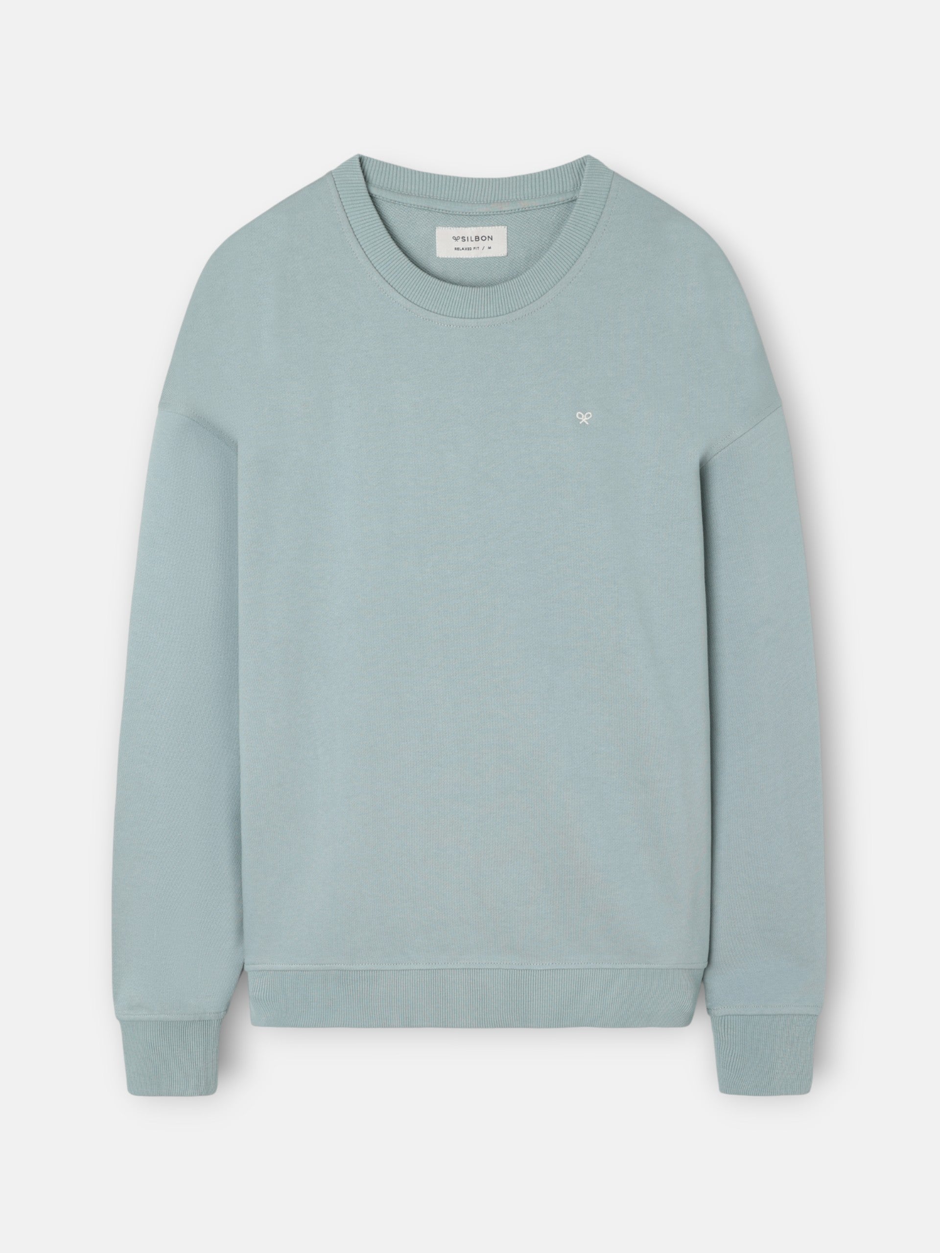 Relaxed fit sweatshirt plans green gray