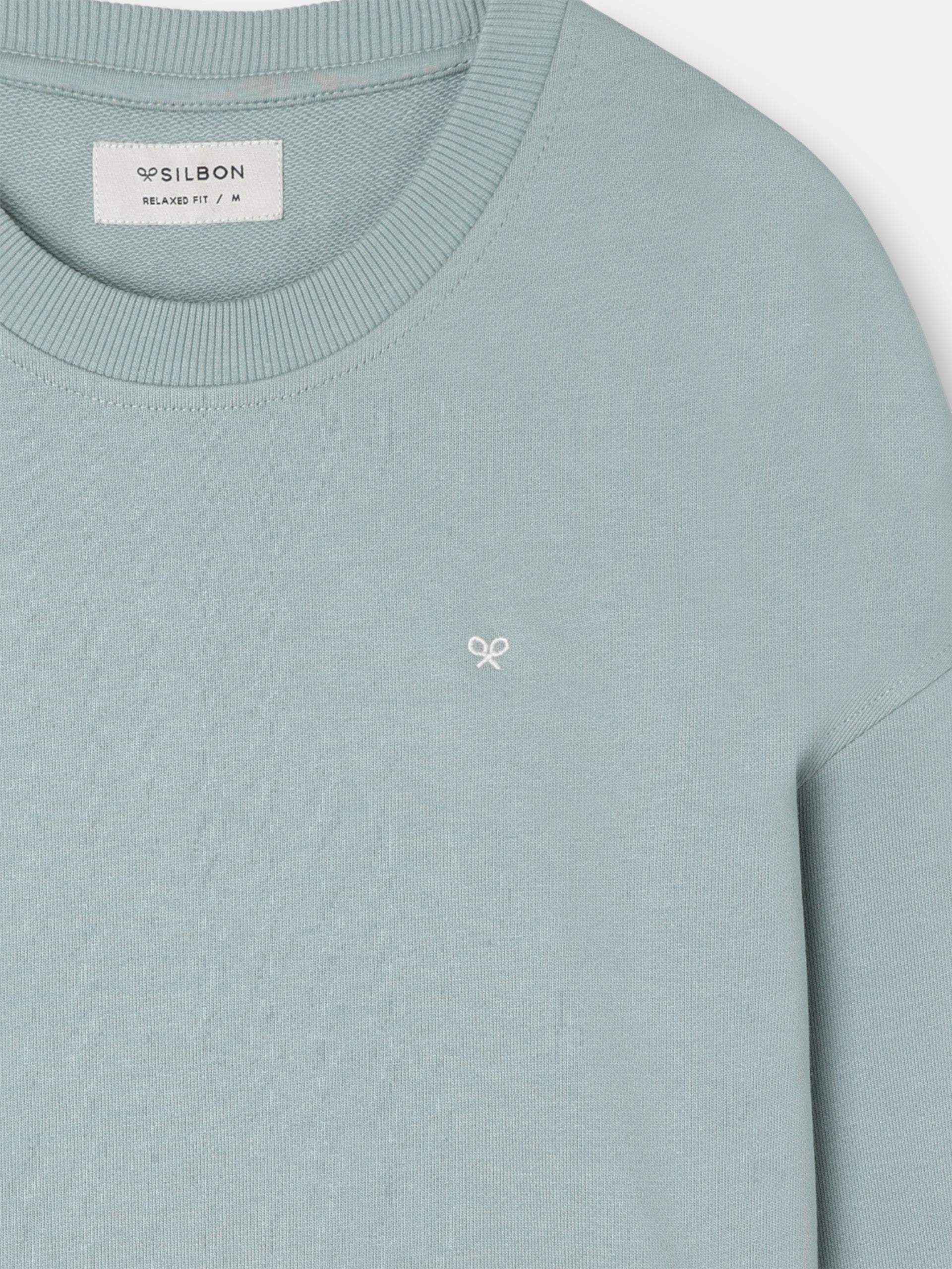 Relaxed fit sweatshirt plans green gray