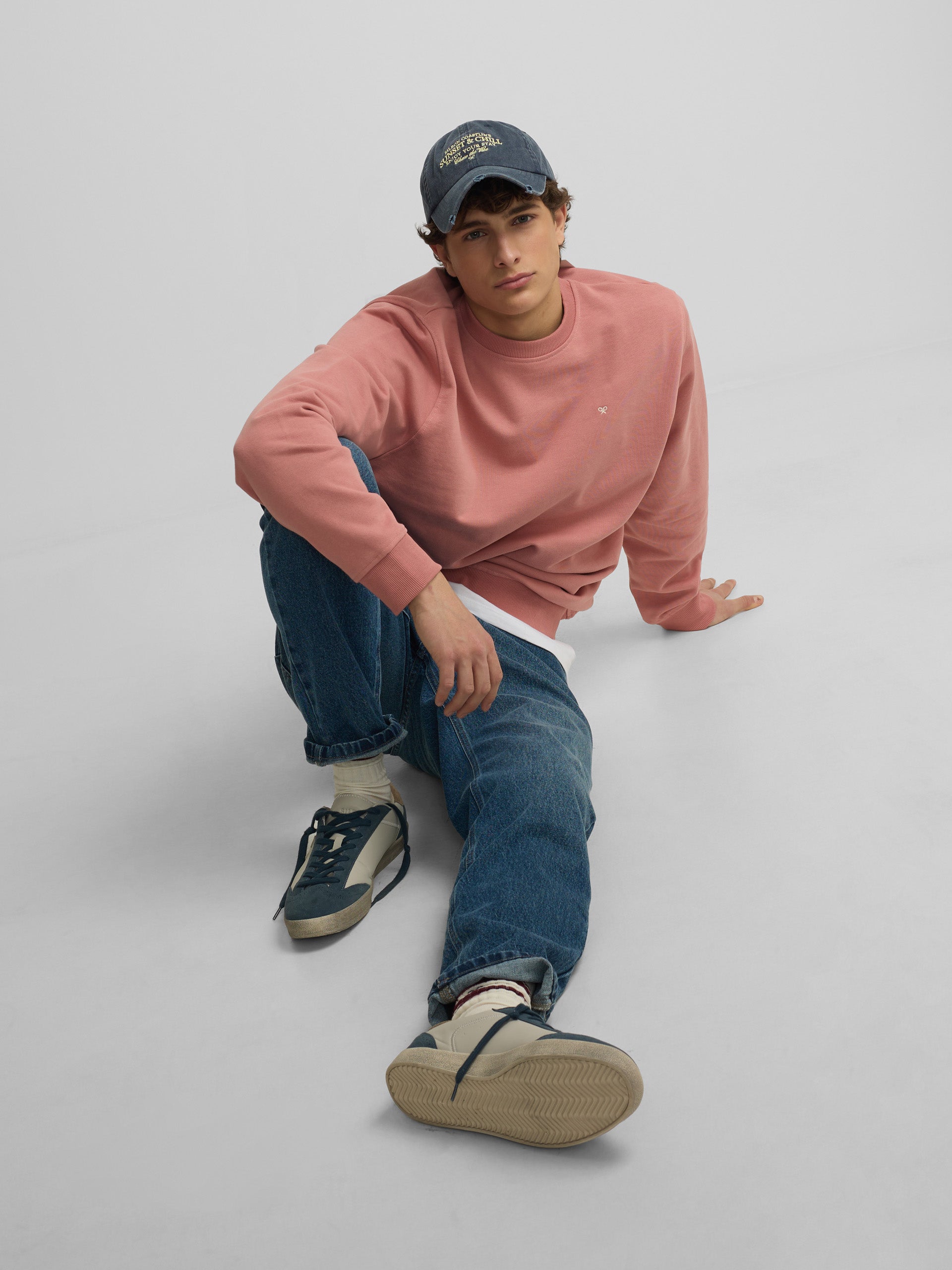 Silbon summer coral sweatshirt