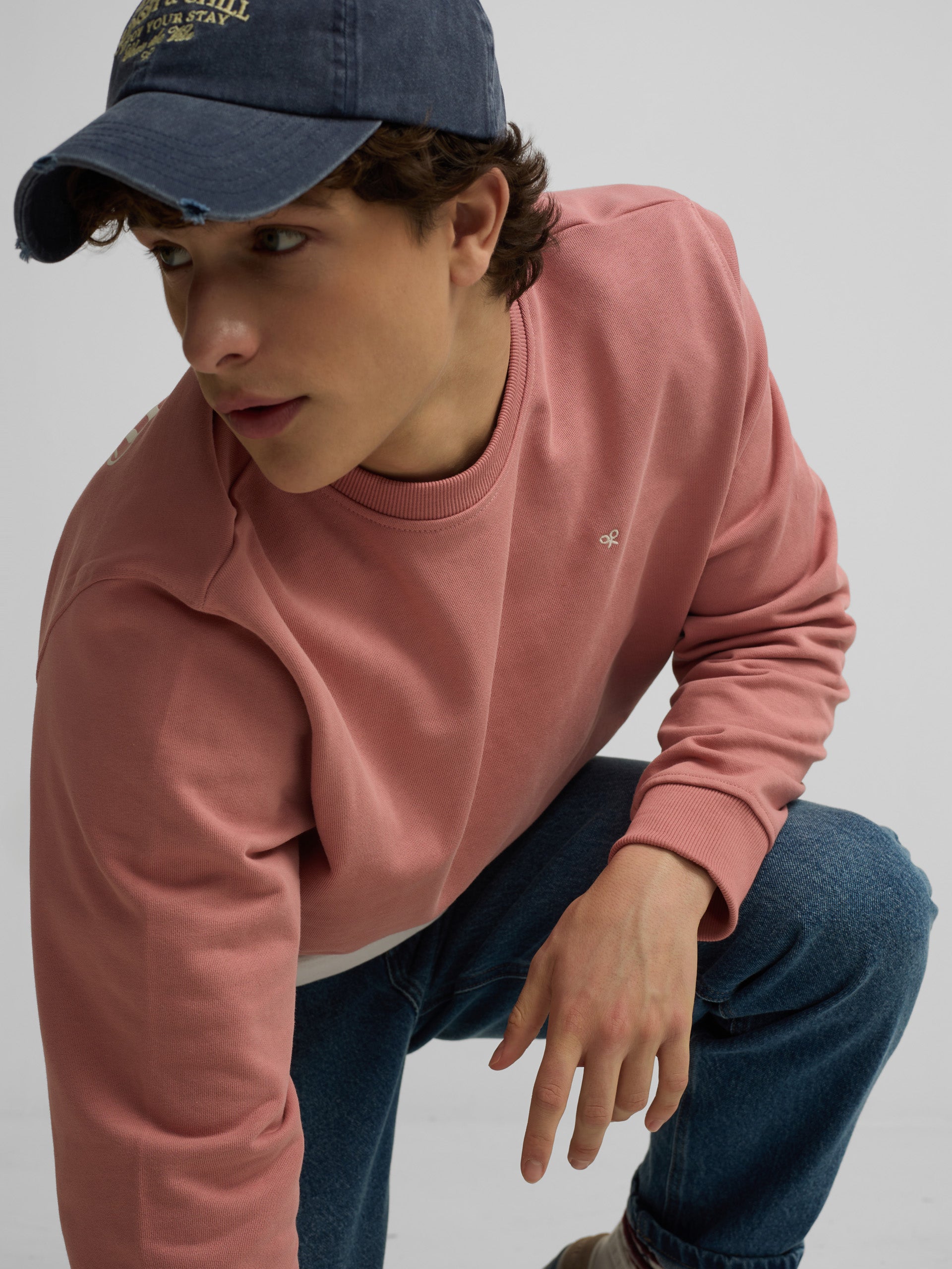 Silbon summer coral sweatshirt