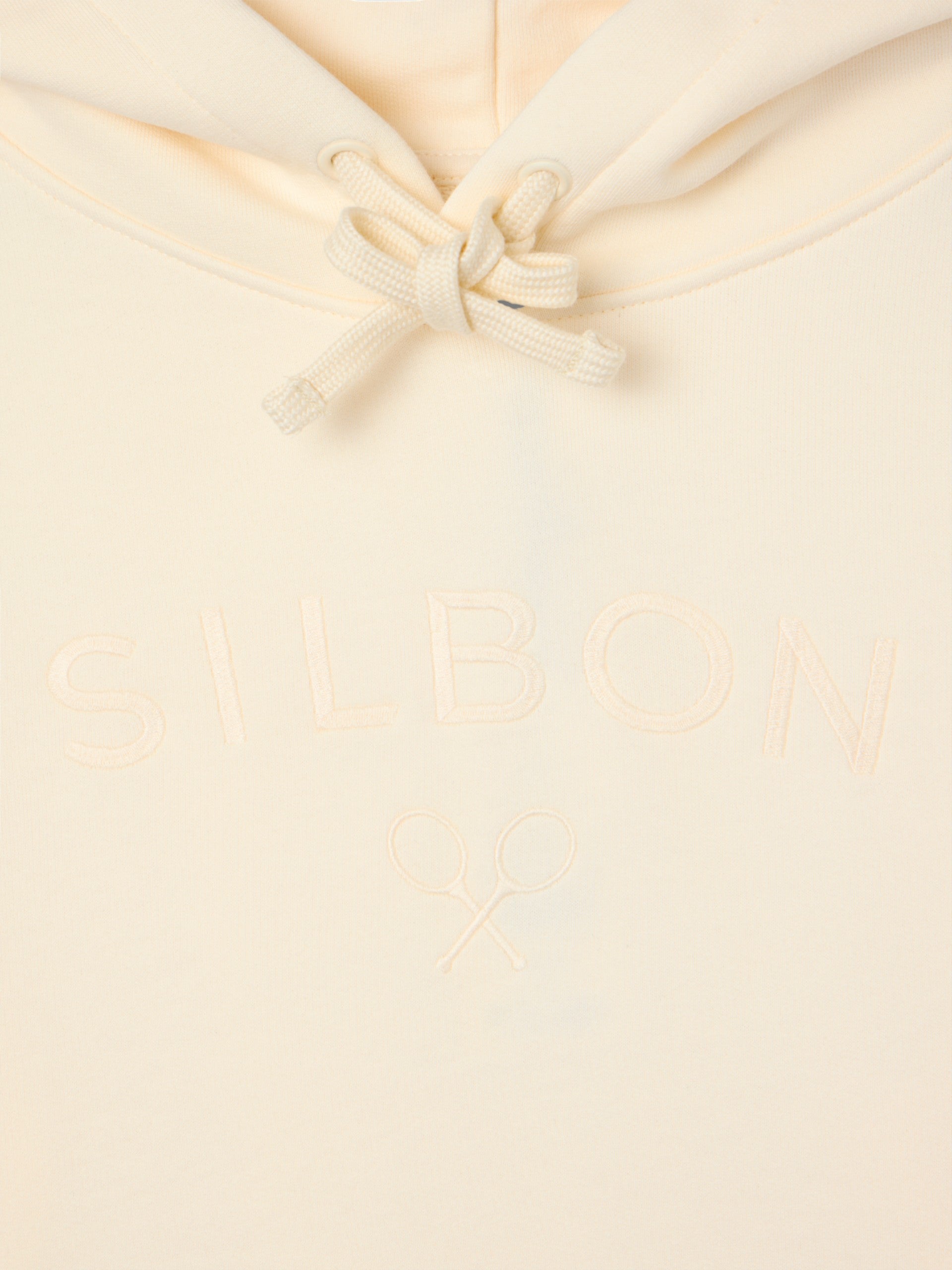Silbon half-cream racket hoodie