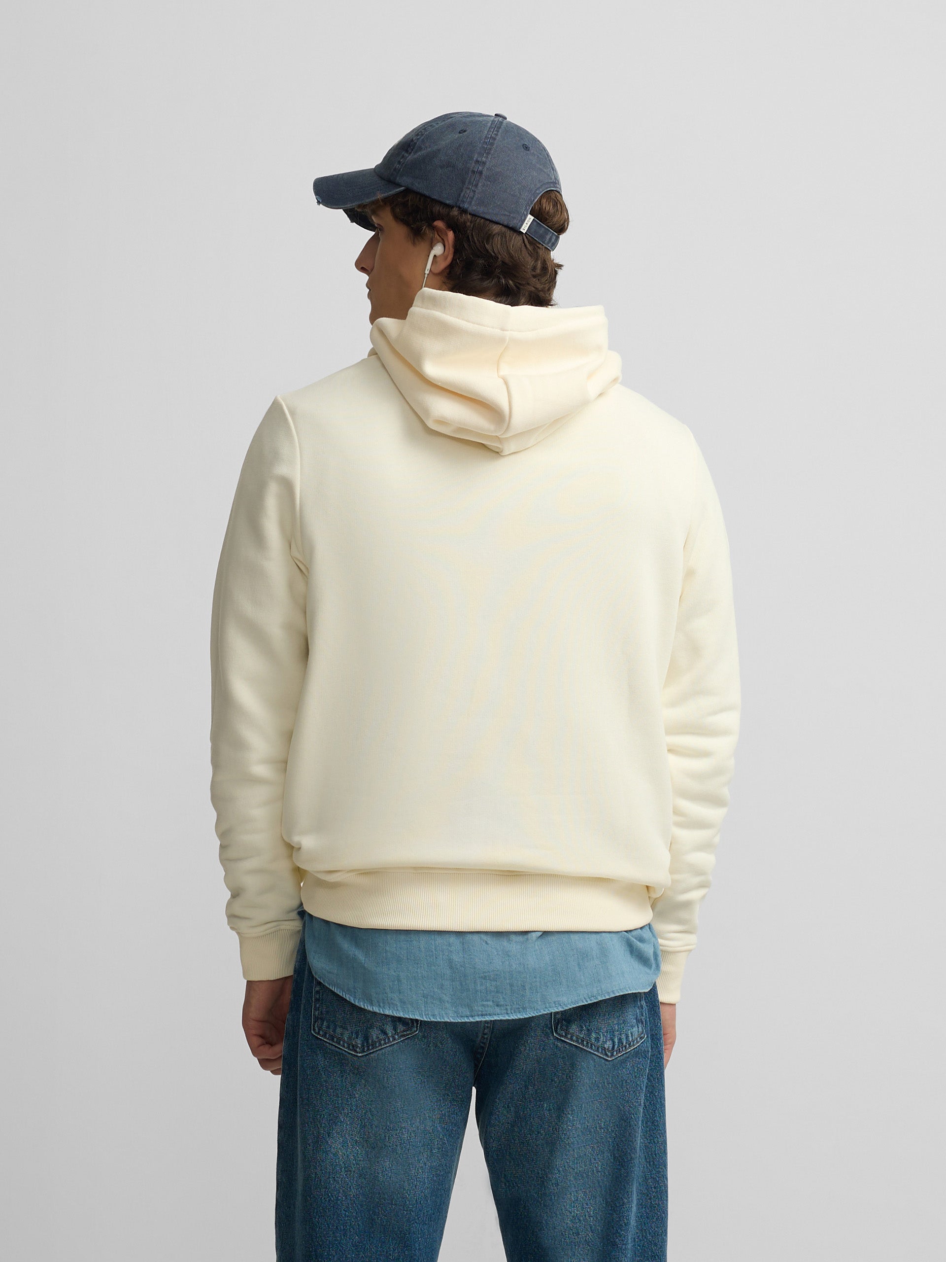 Silbon half-cream racket hoodie