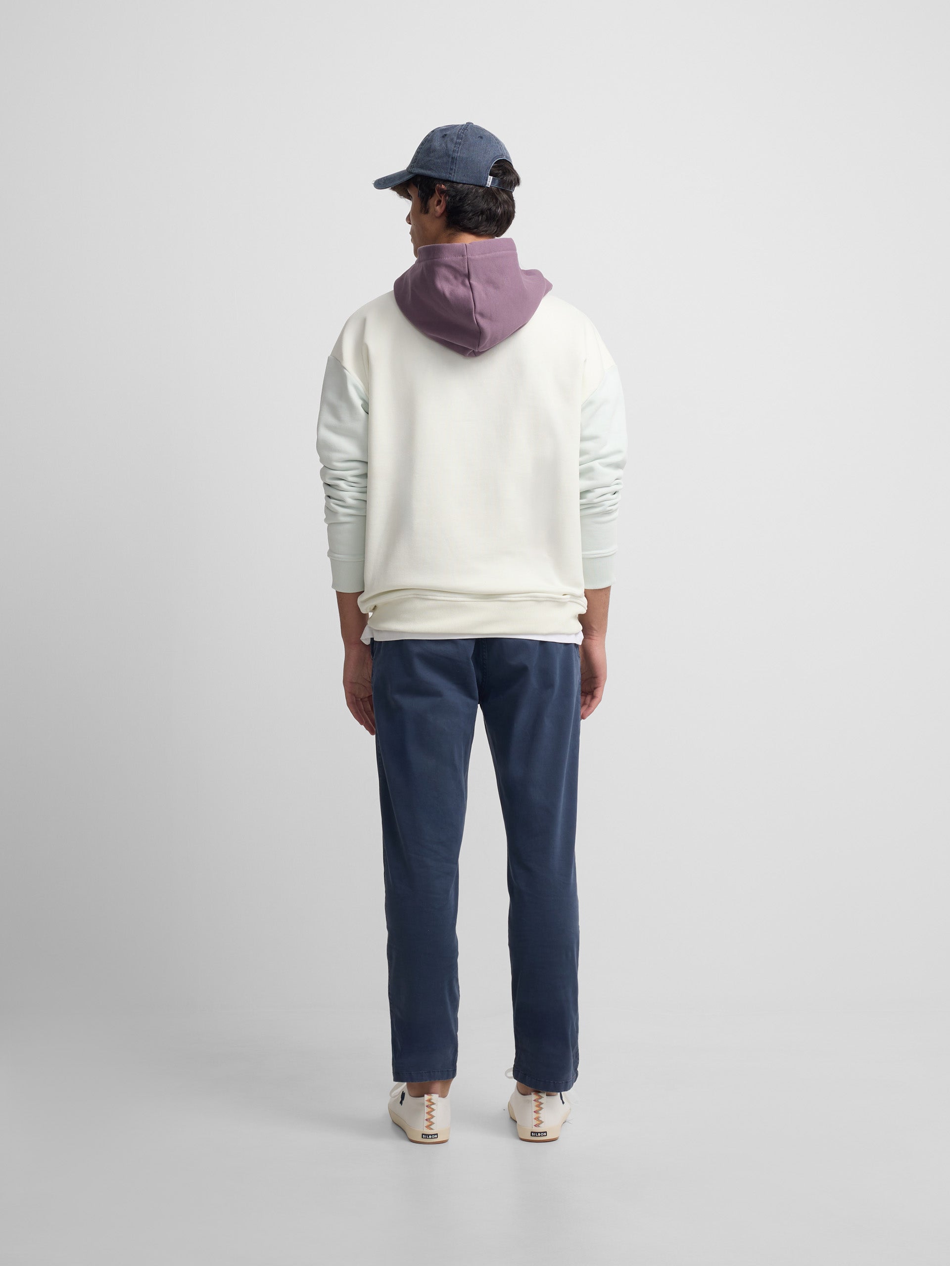 Multicolor cream hooded sweatshirt