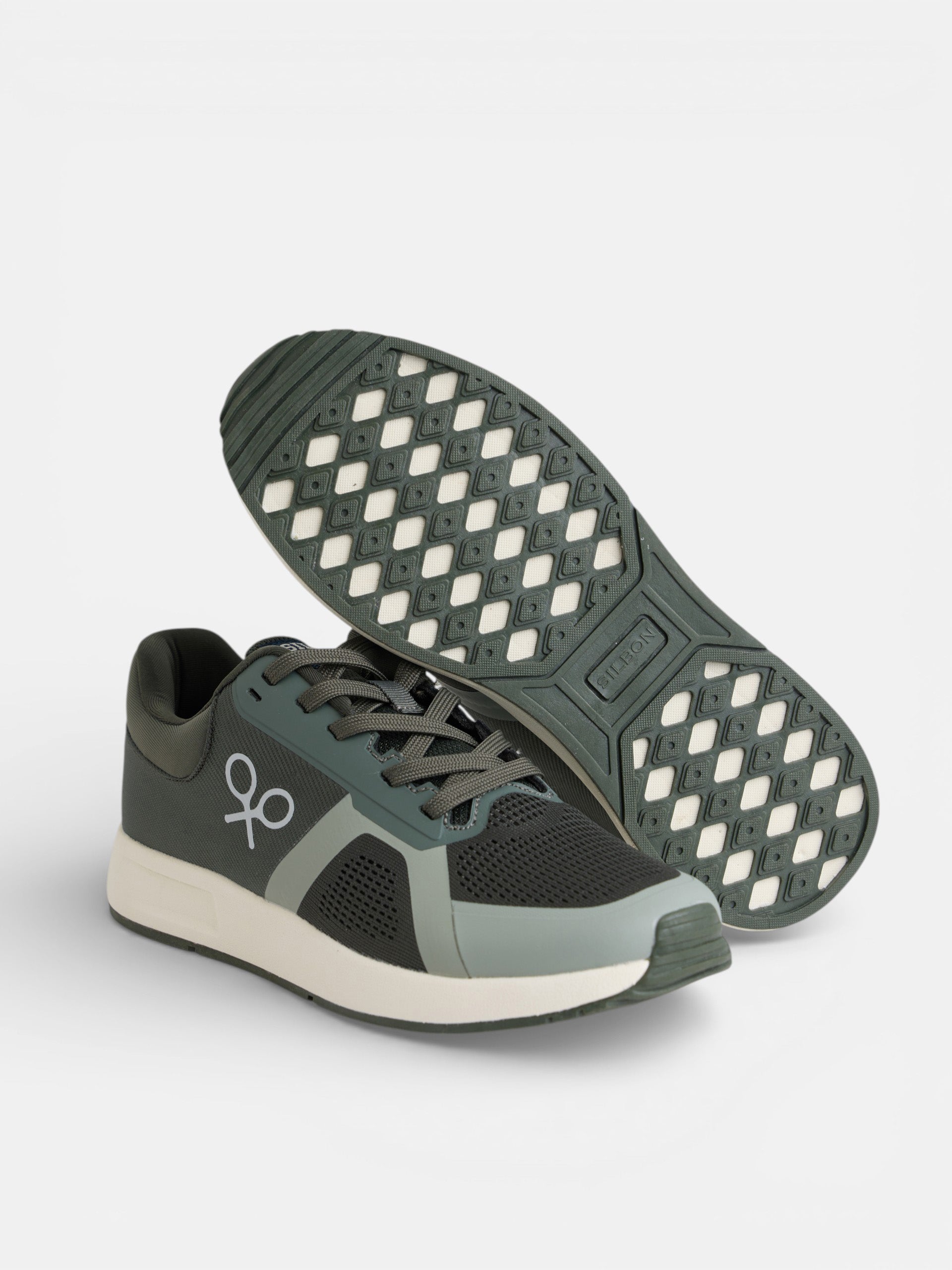 Zapatilla slice runner verde oscuro