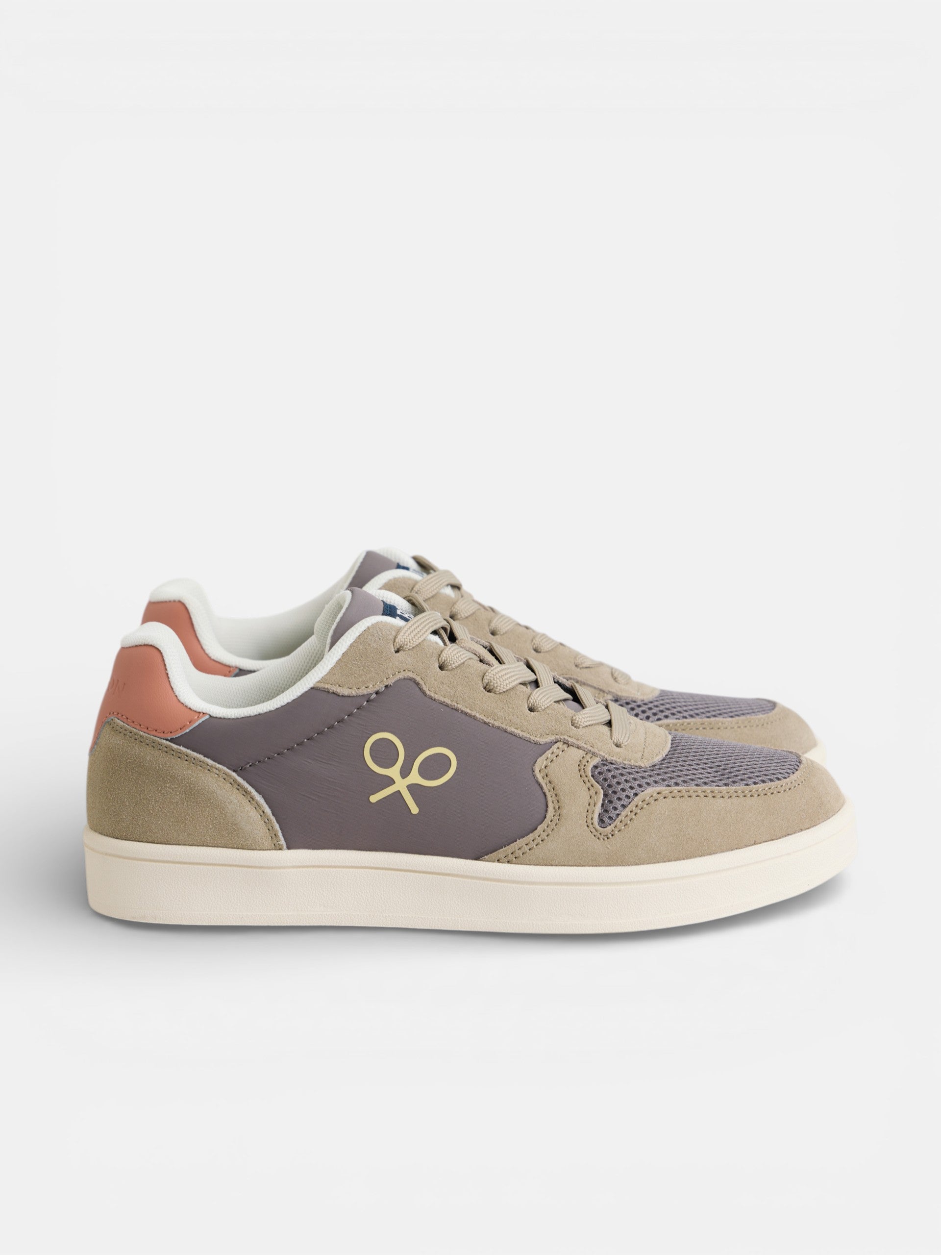 Zapatilla bicolor verde gris