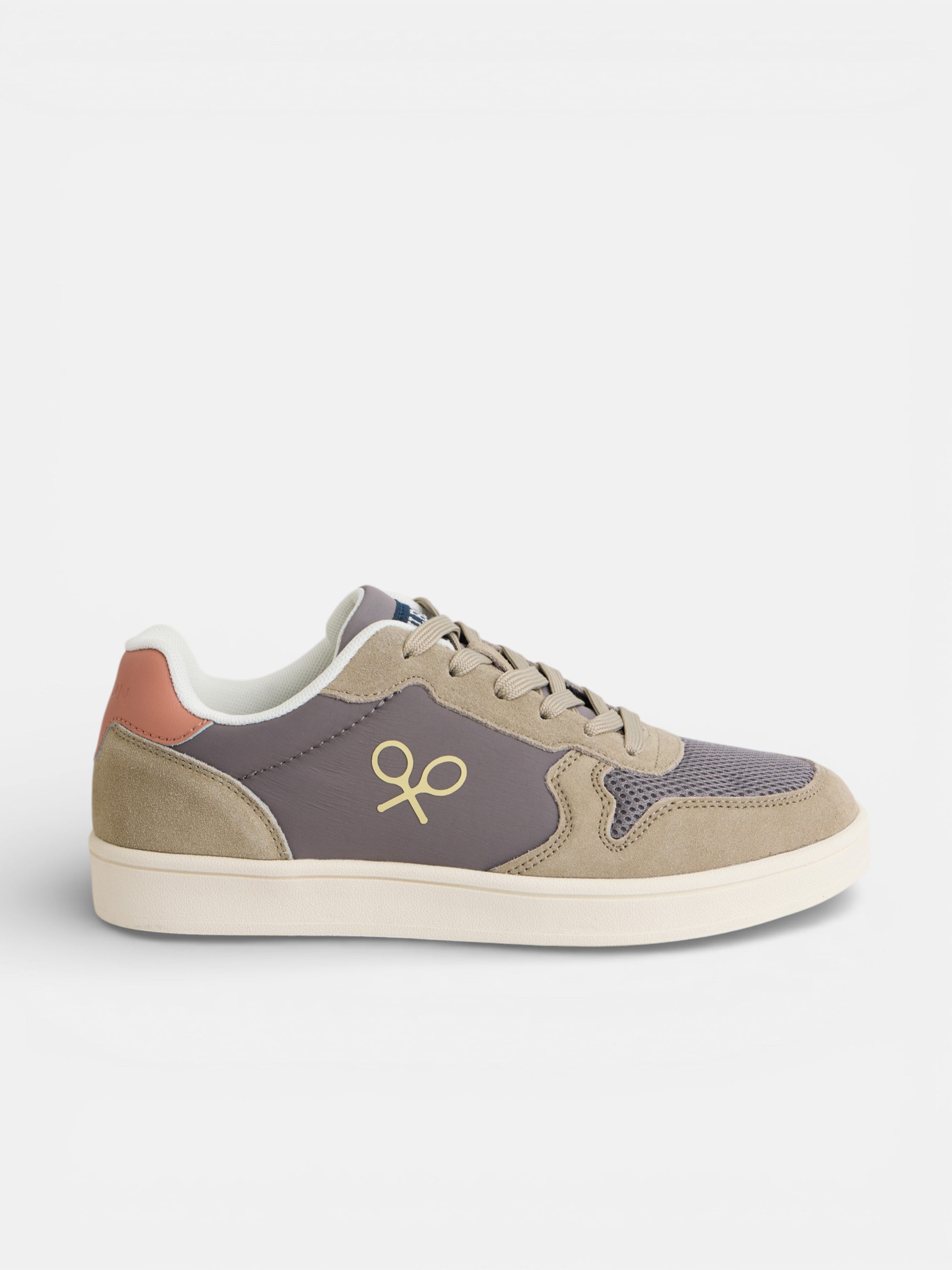 Zapatilla bicolor verde gris