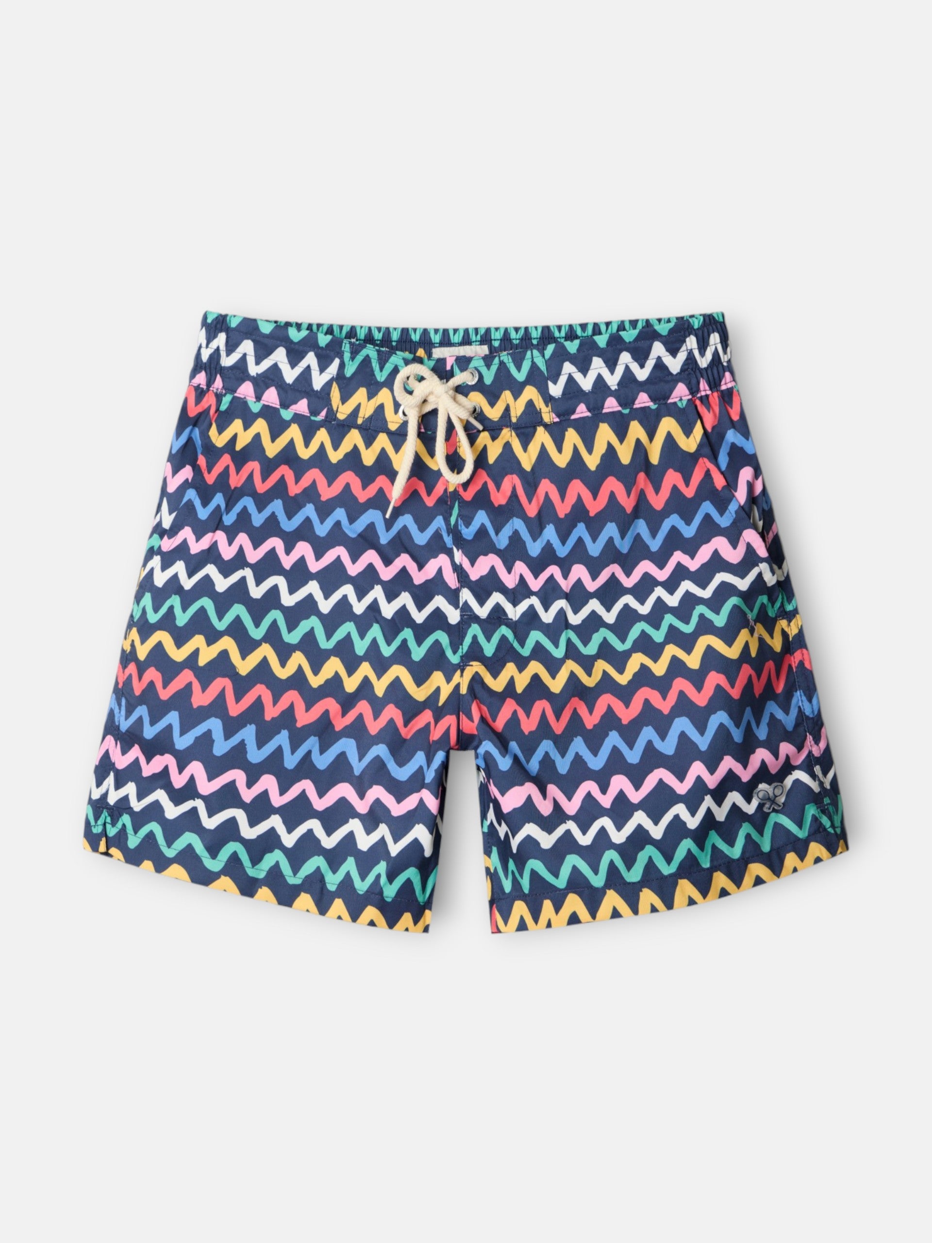 Bañador zigzag multicolor azul marino