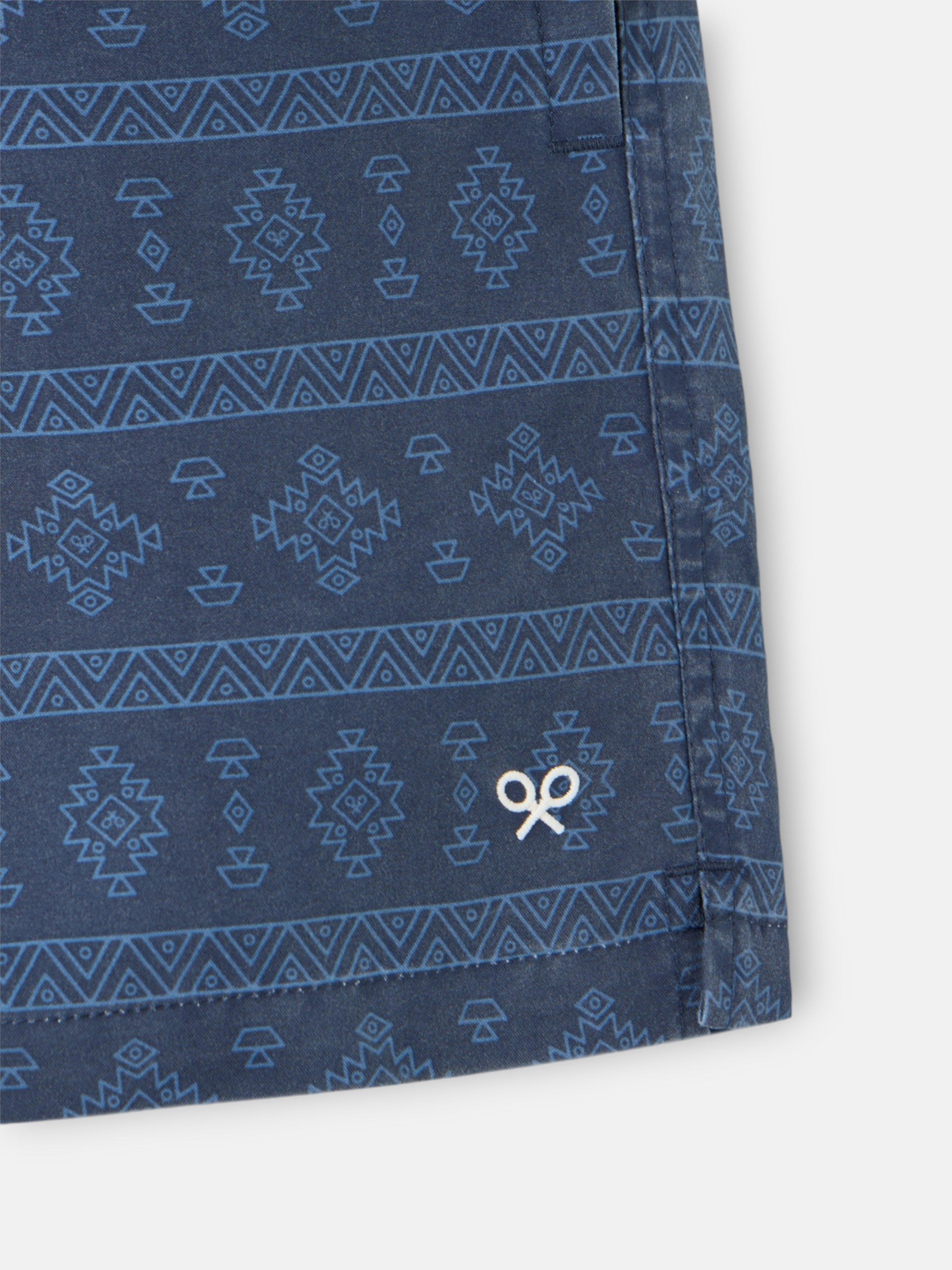 Ethnic washed navy blue swimsuit