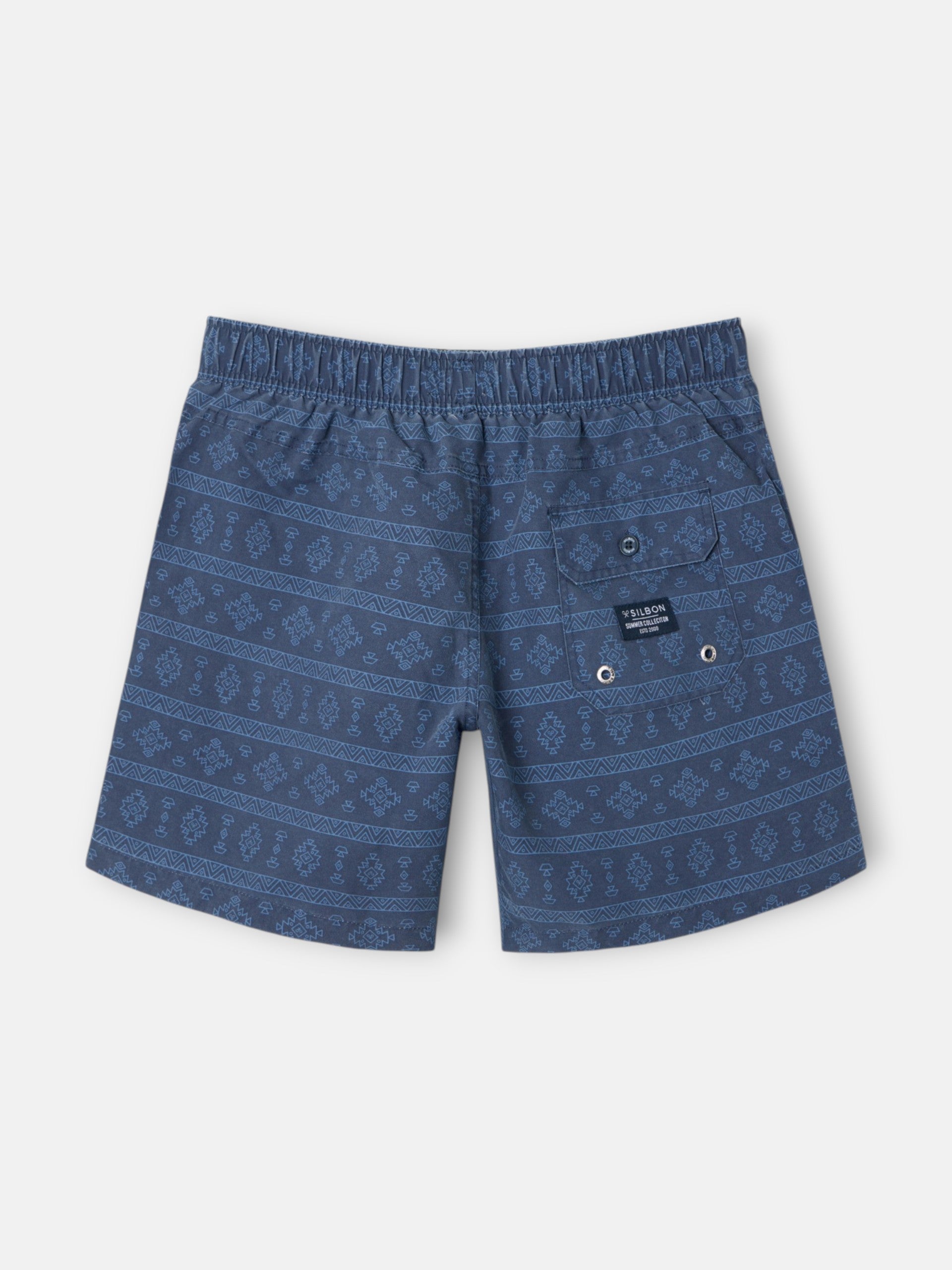 Ethnic washed navy blue swimsuit