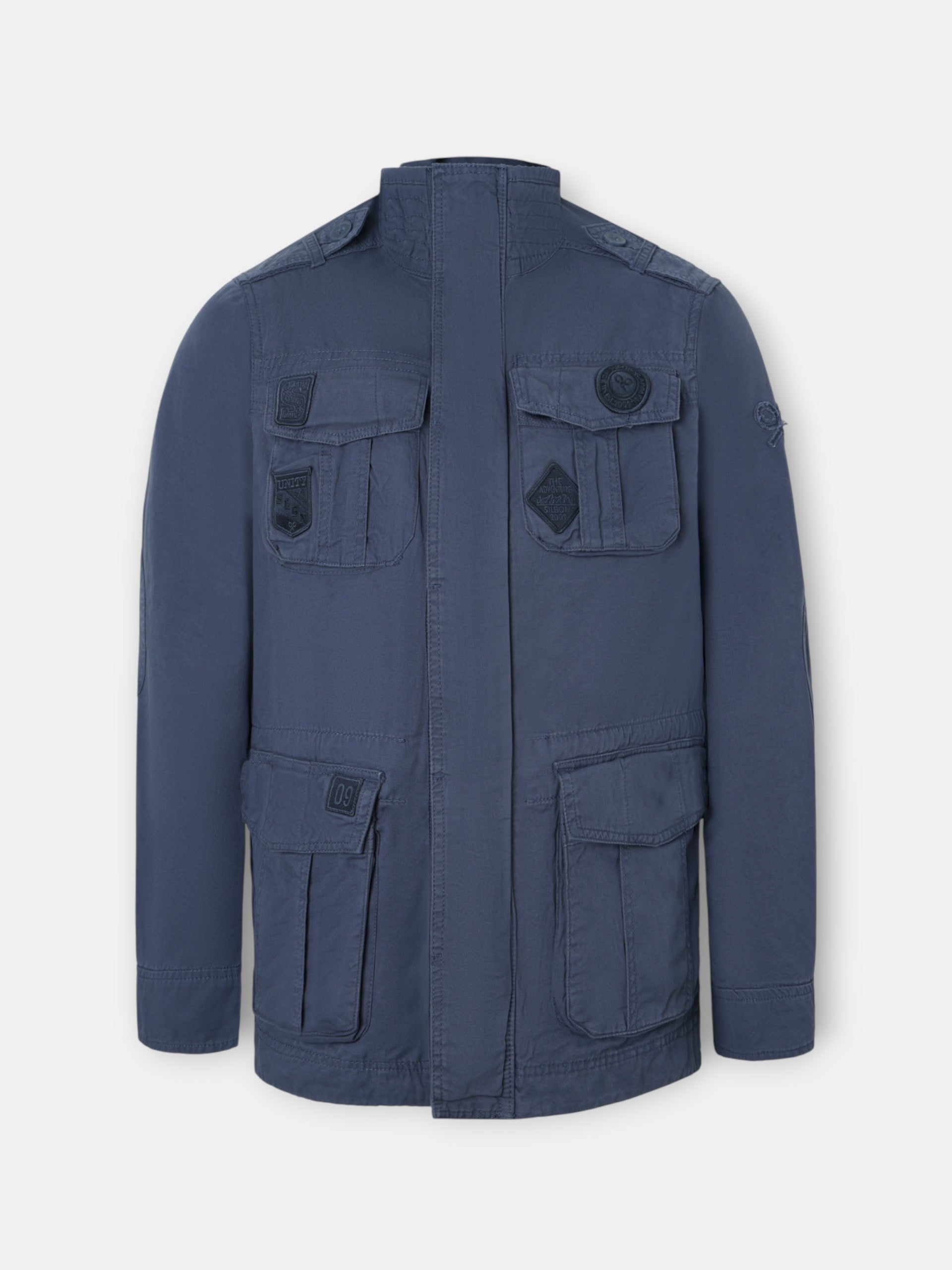 Parka bleu marine à écussons