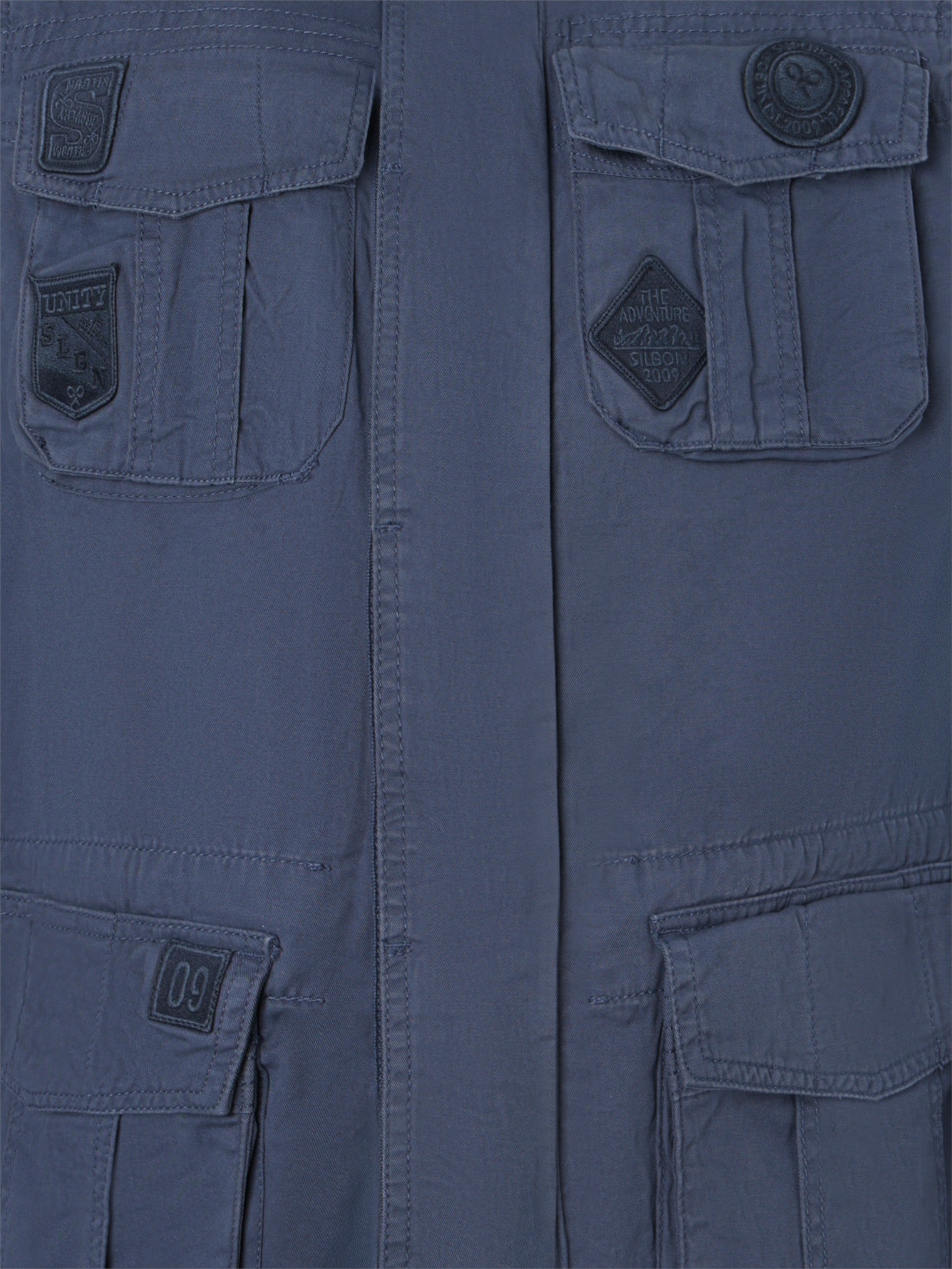 Parka bleu marine à écussons