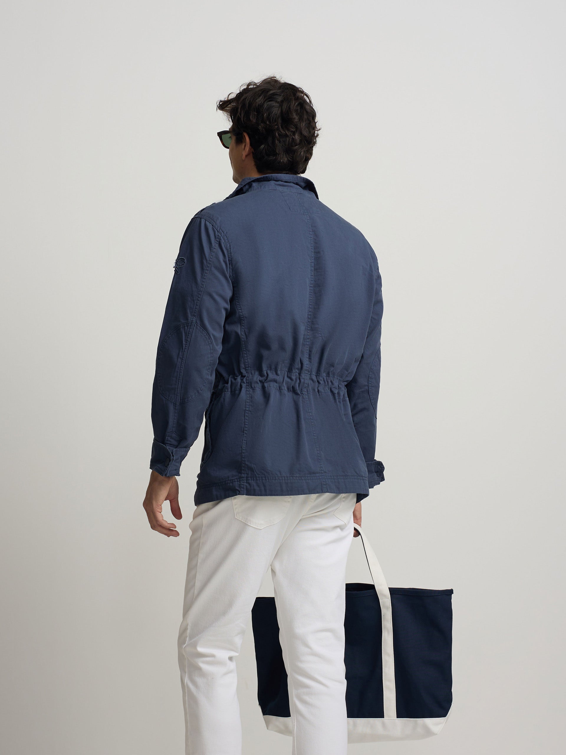 Parka bleu marine à écussons