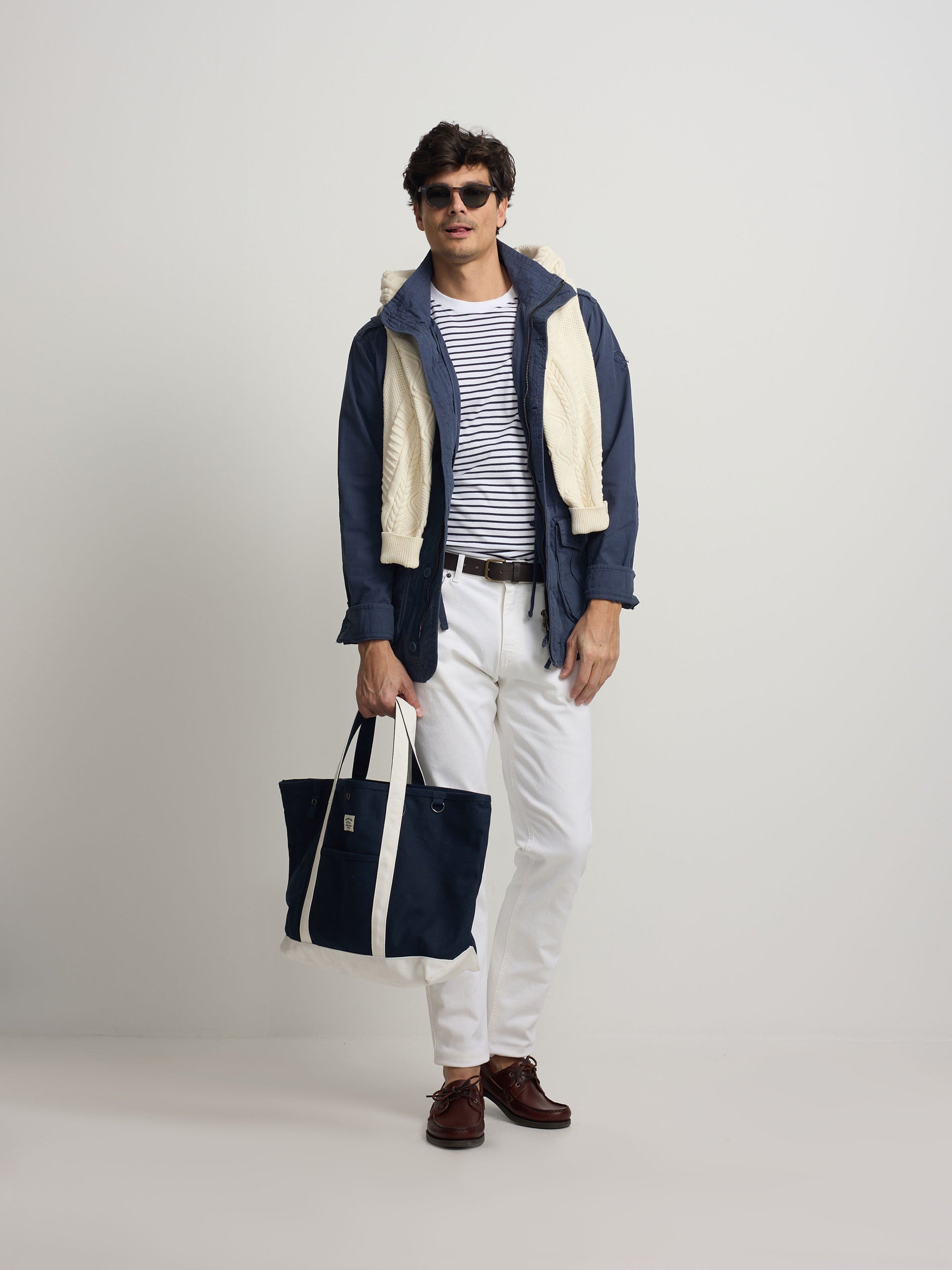 Parka bleu marine à écussons