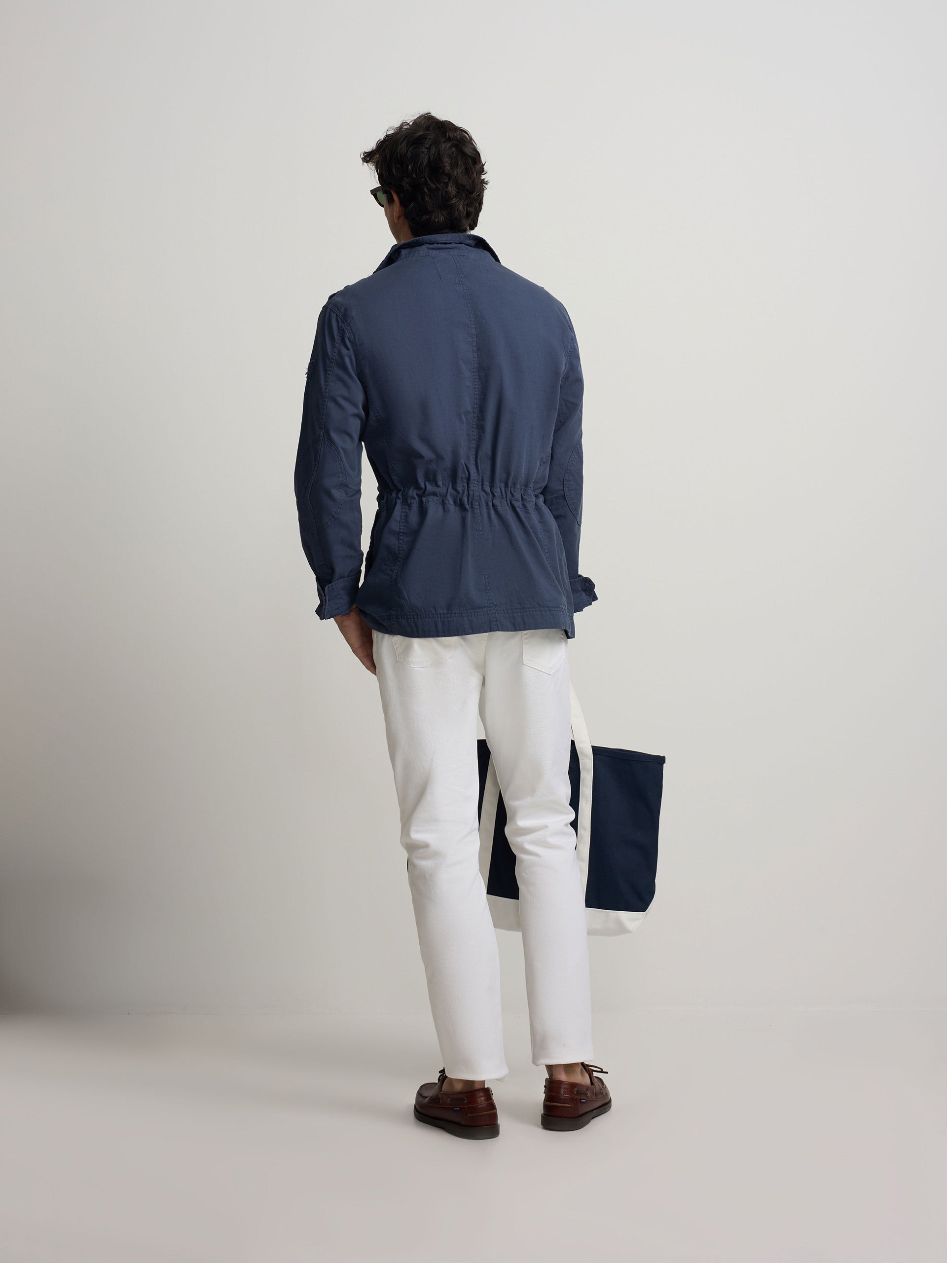 Parka bleu marine à écussons