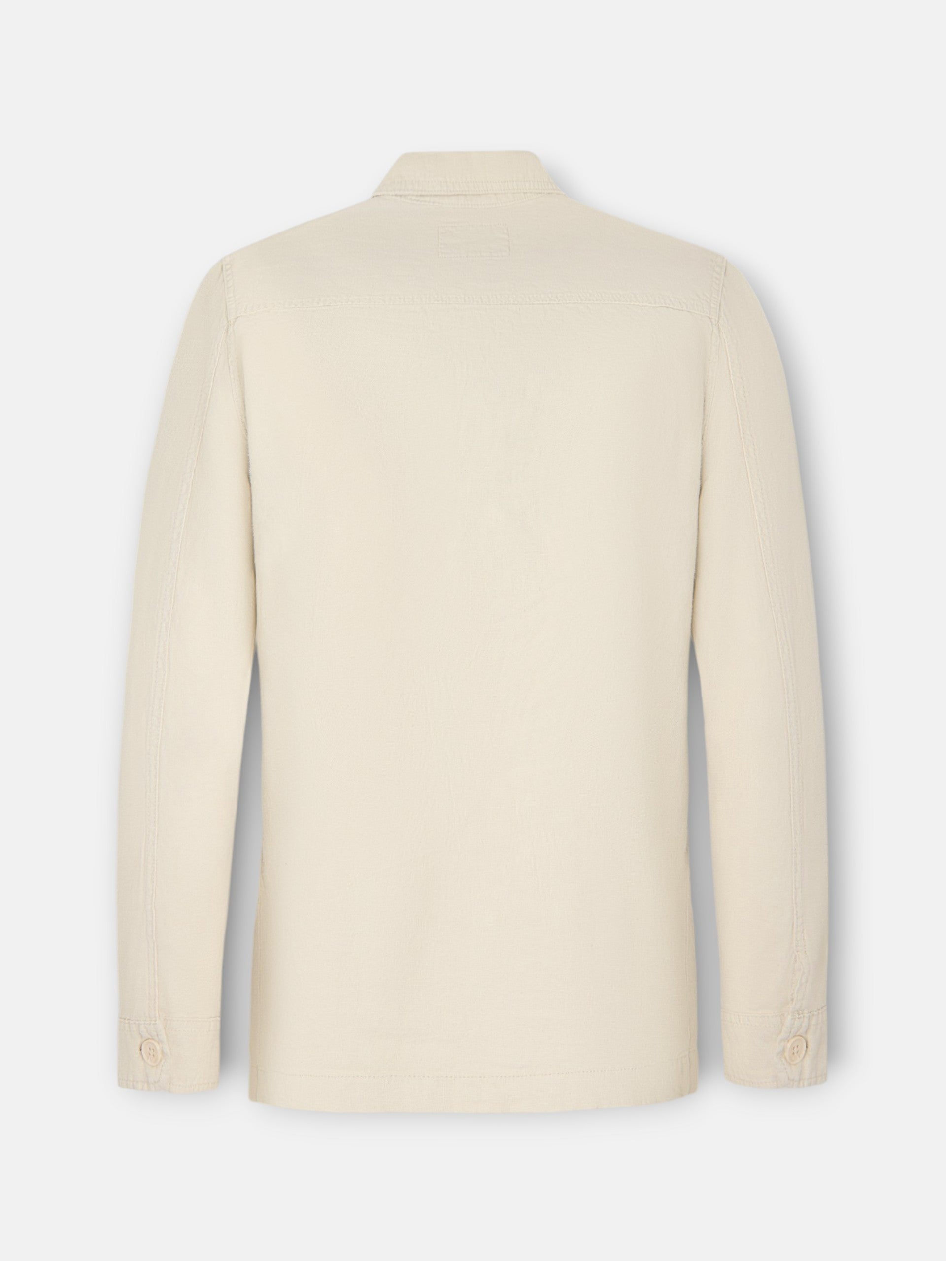 Medium beige linen overshirt