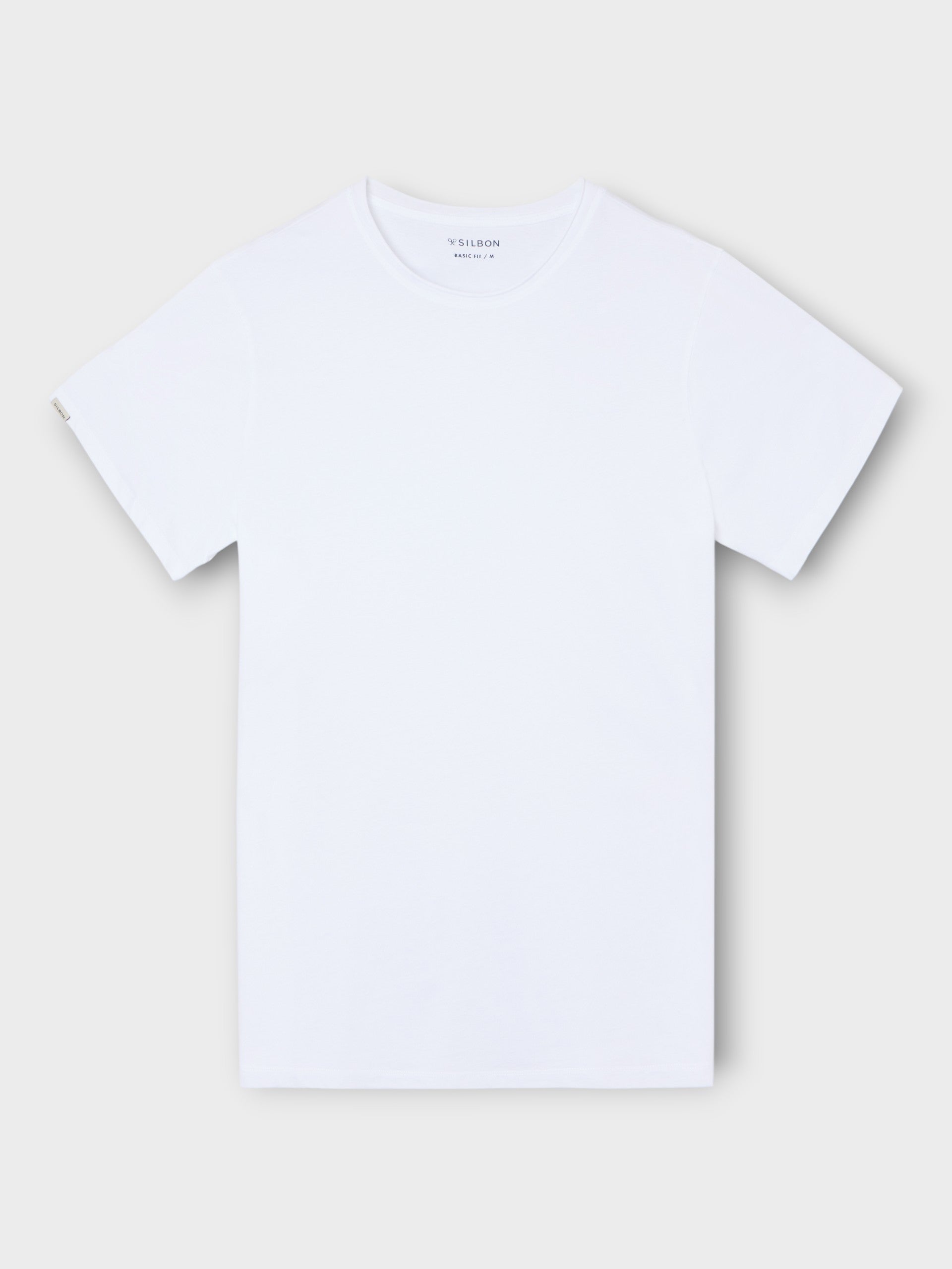 White roll-neck t-shirt