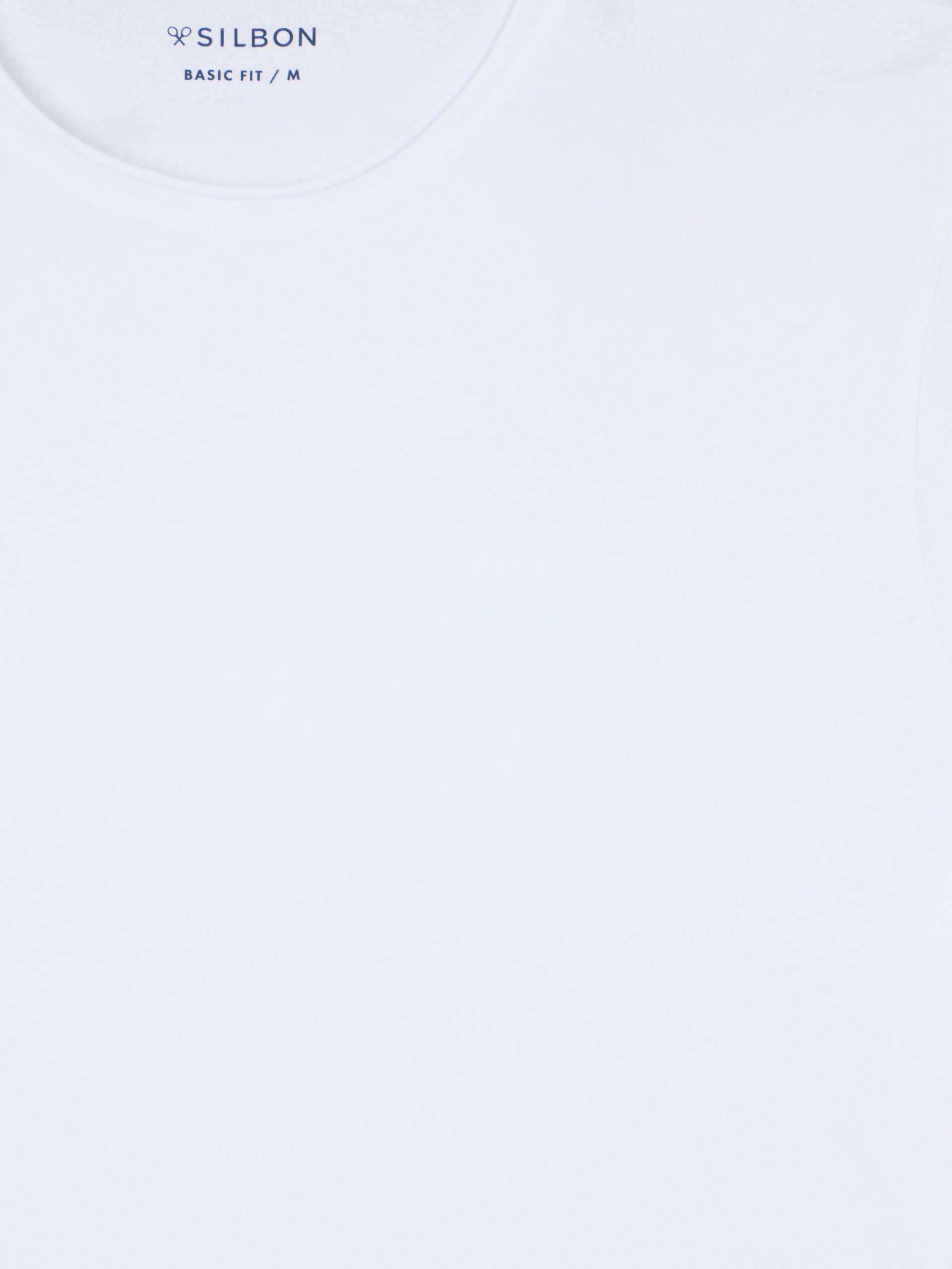 White roll-neck t-shirt
