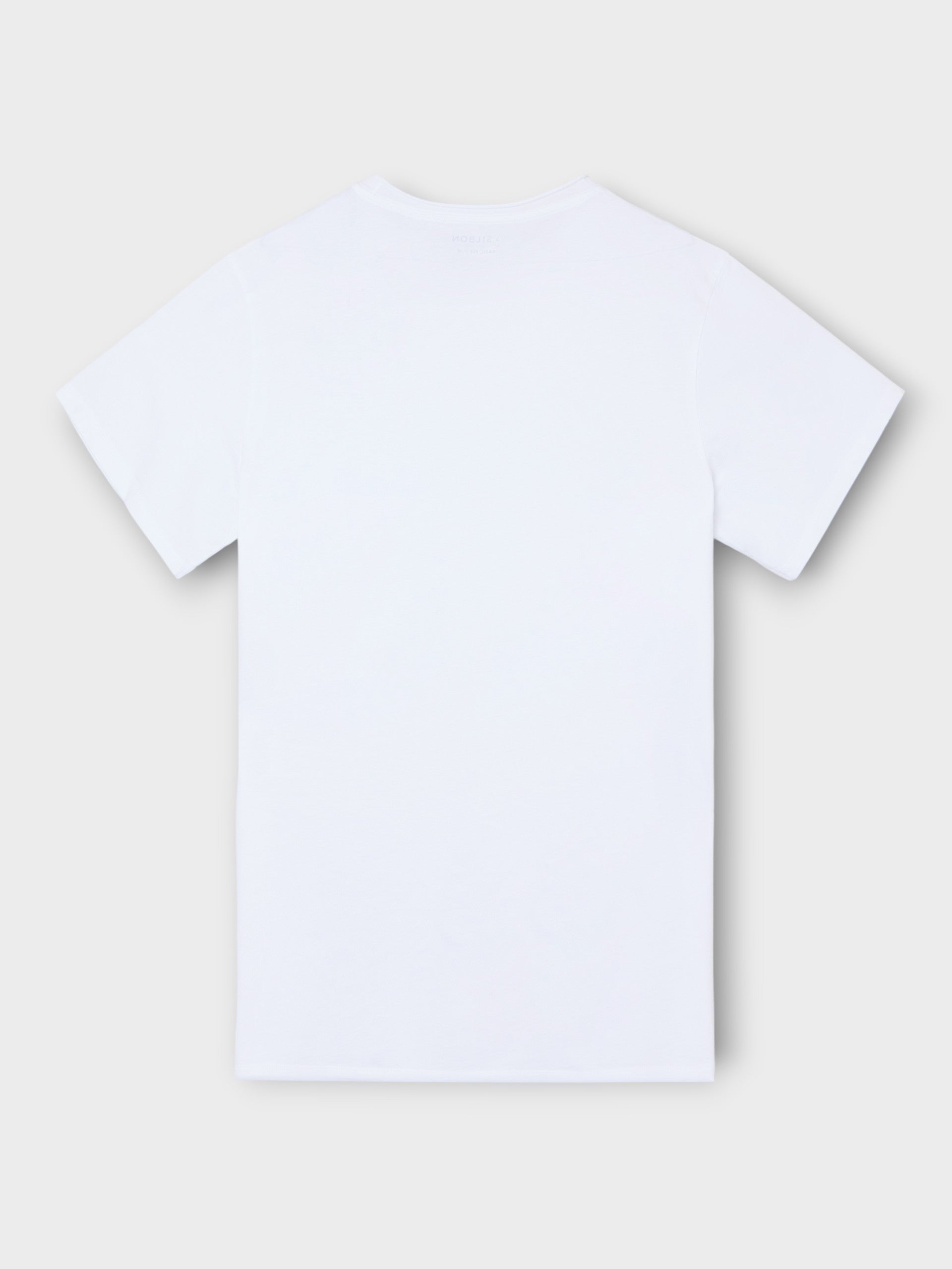 White roll-neck t-shirt