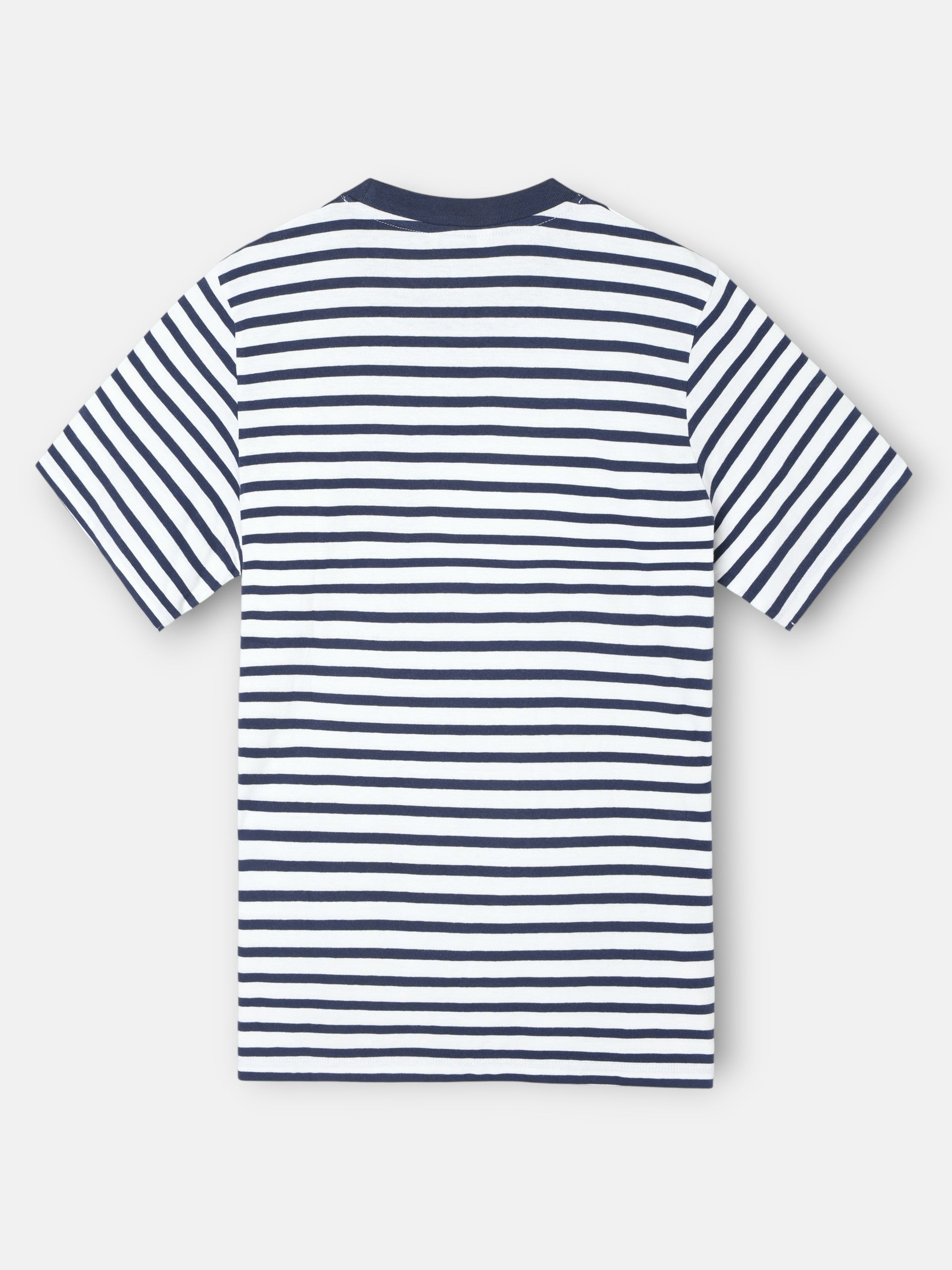 T-shirt rustique à rayures bleu marine
