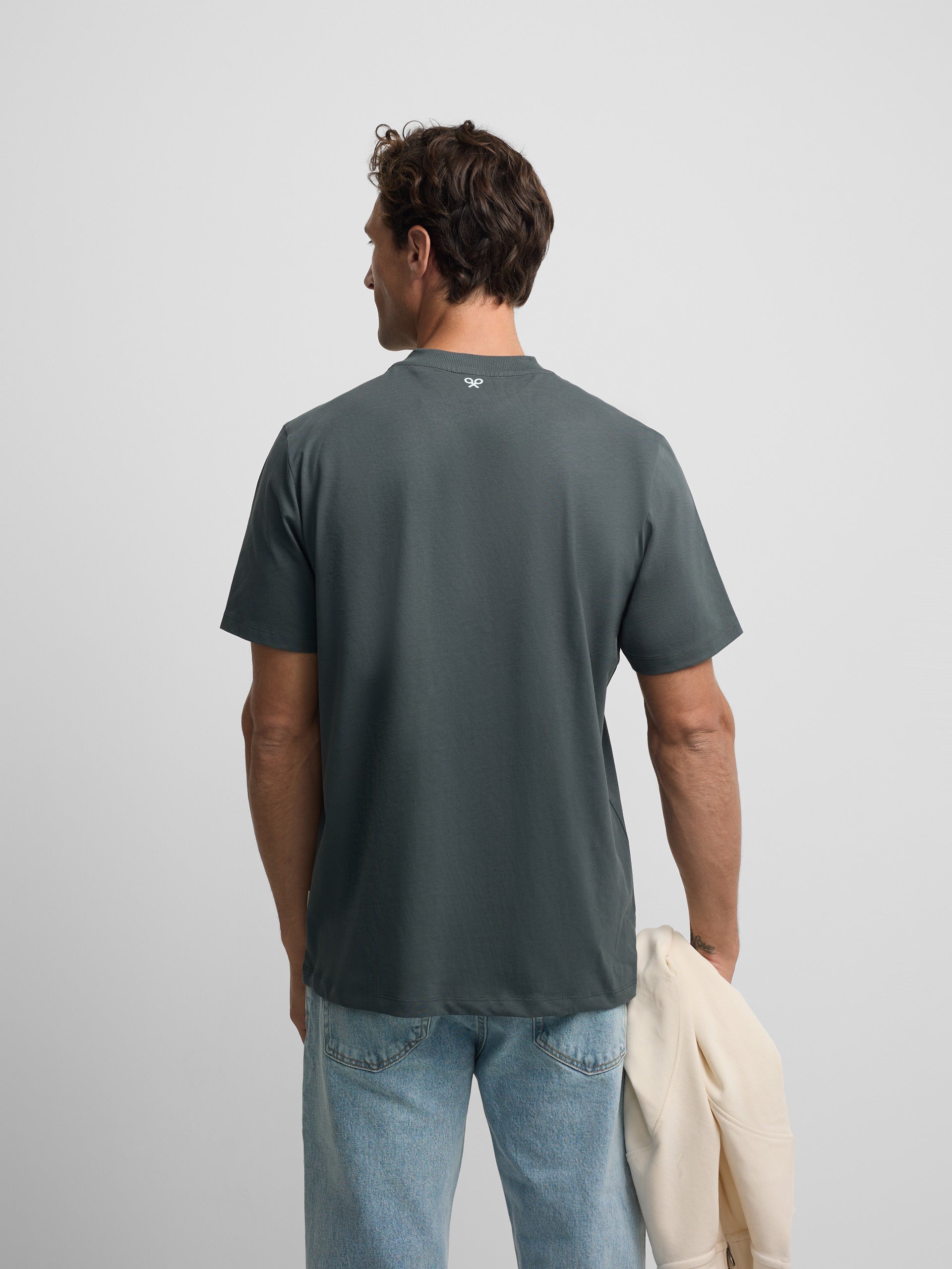 T-shirt Silbon flock vert foncé