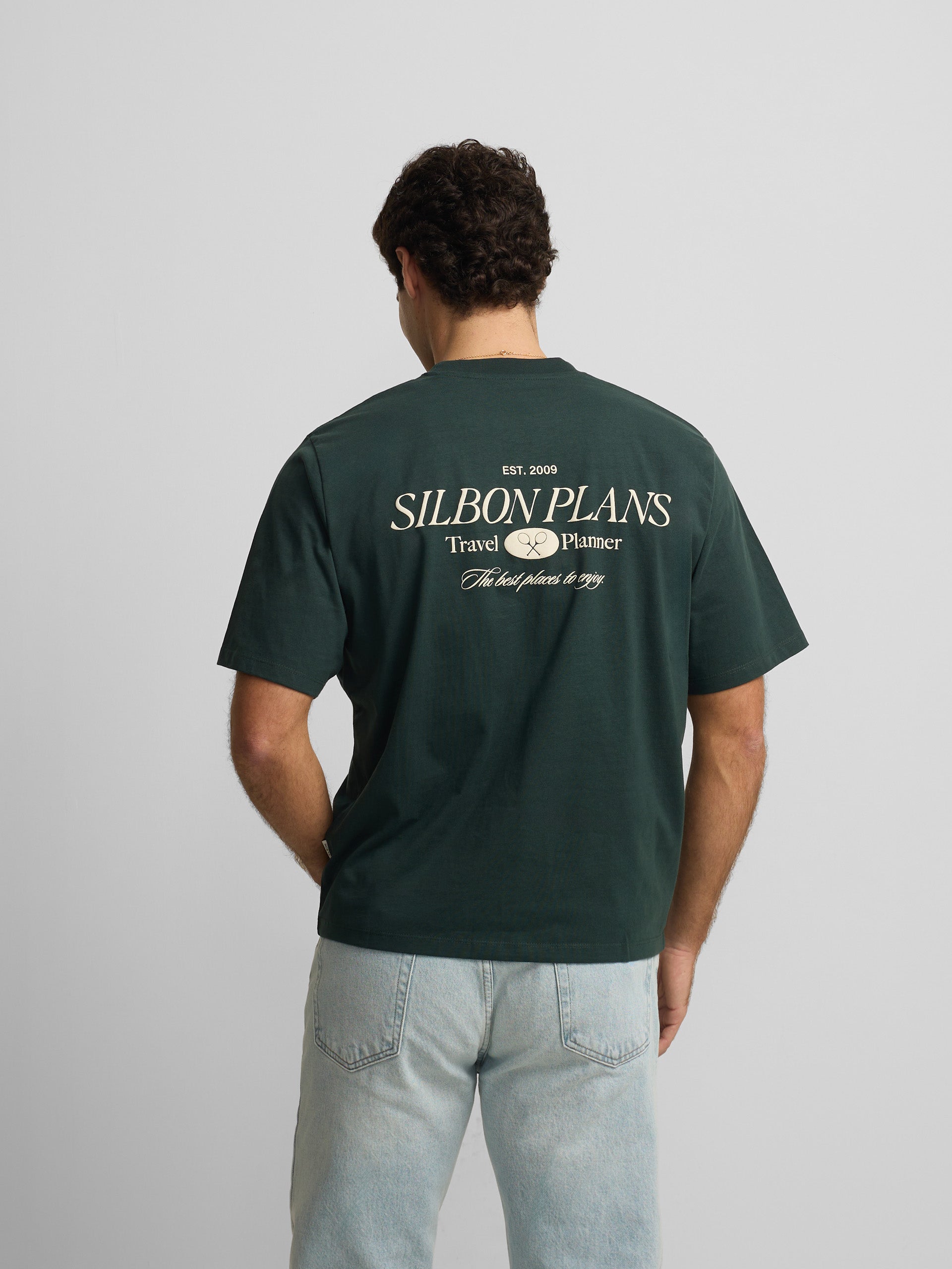 Camiseta special fit silbon plans verde oscuro