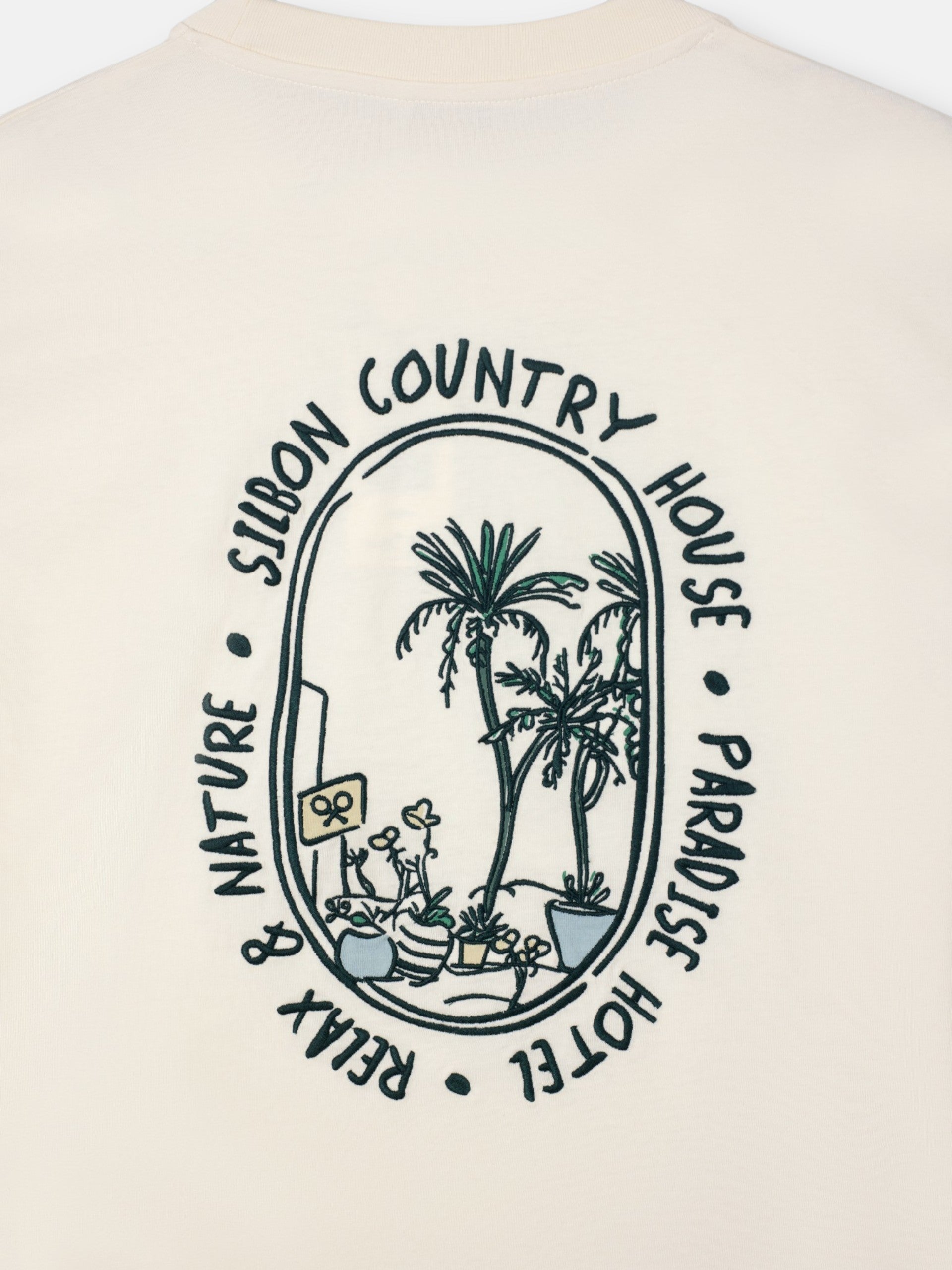 T-shirt Silbon country house creme