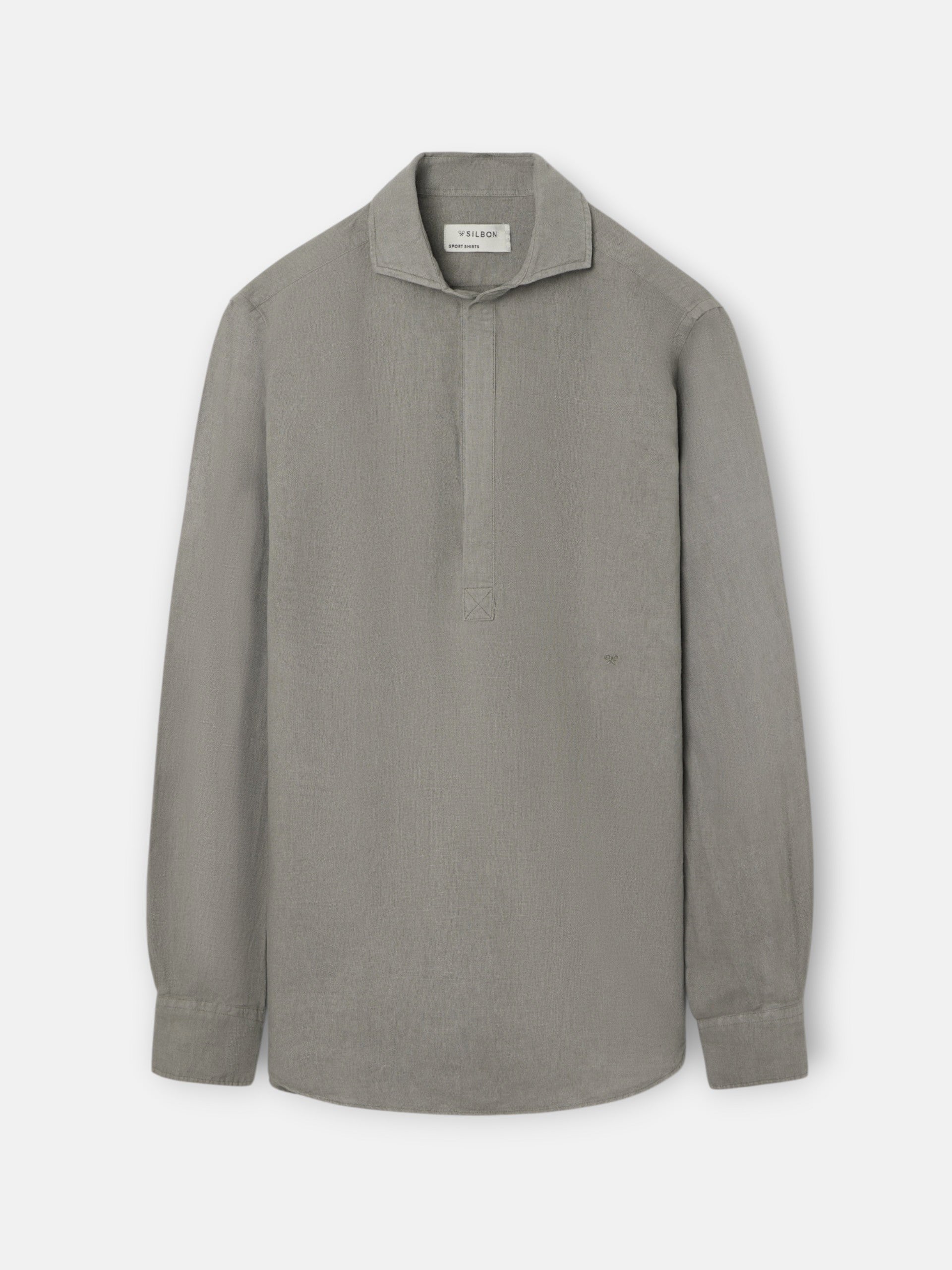 Polera lino lisa verde