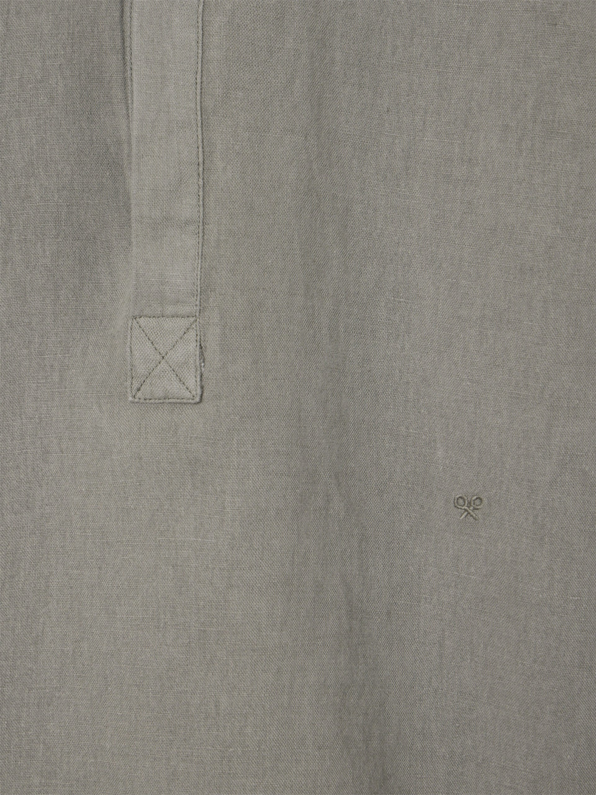 Polera lino lisa verde