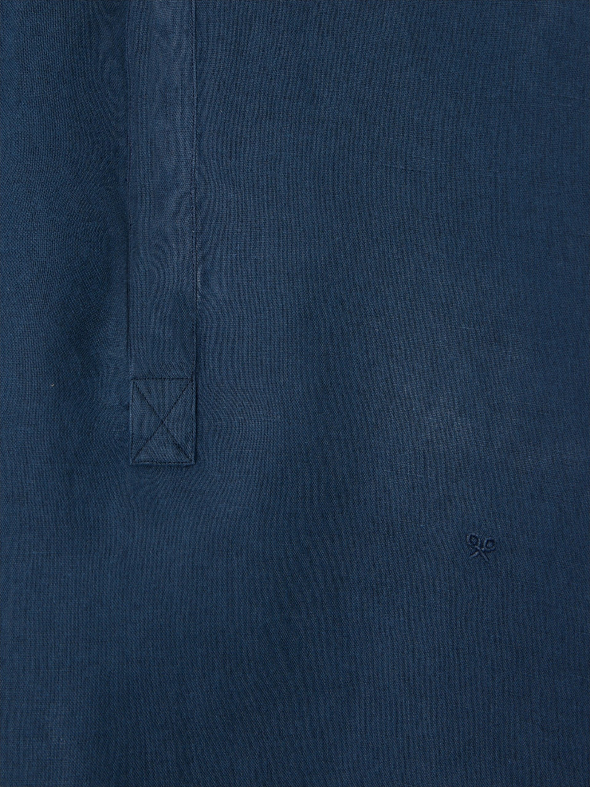 Polera lino lisa azul marino