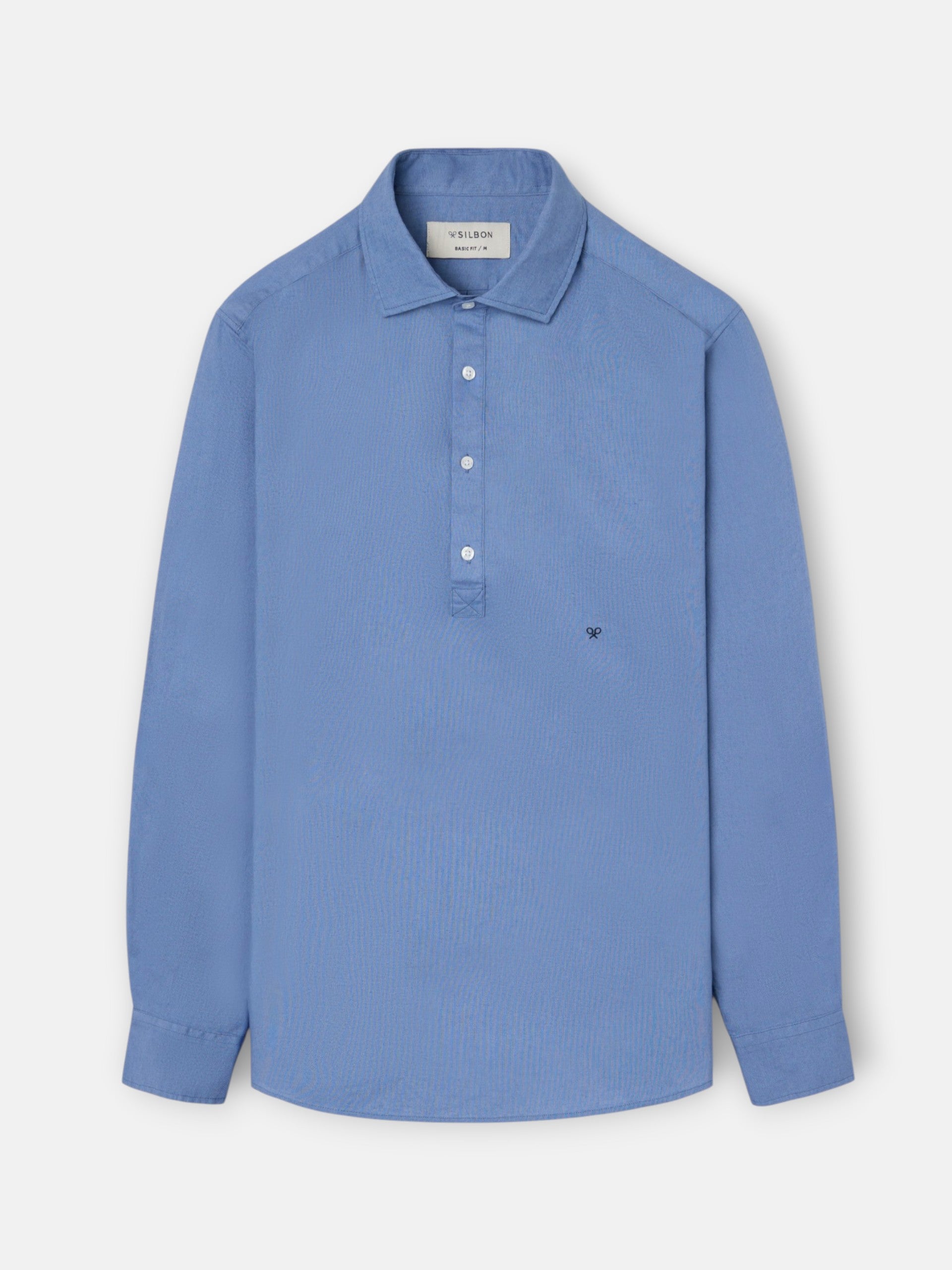 Polera sport lino azul