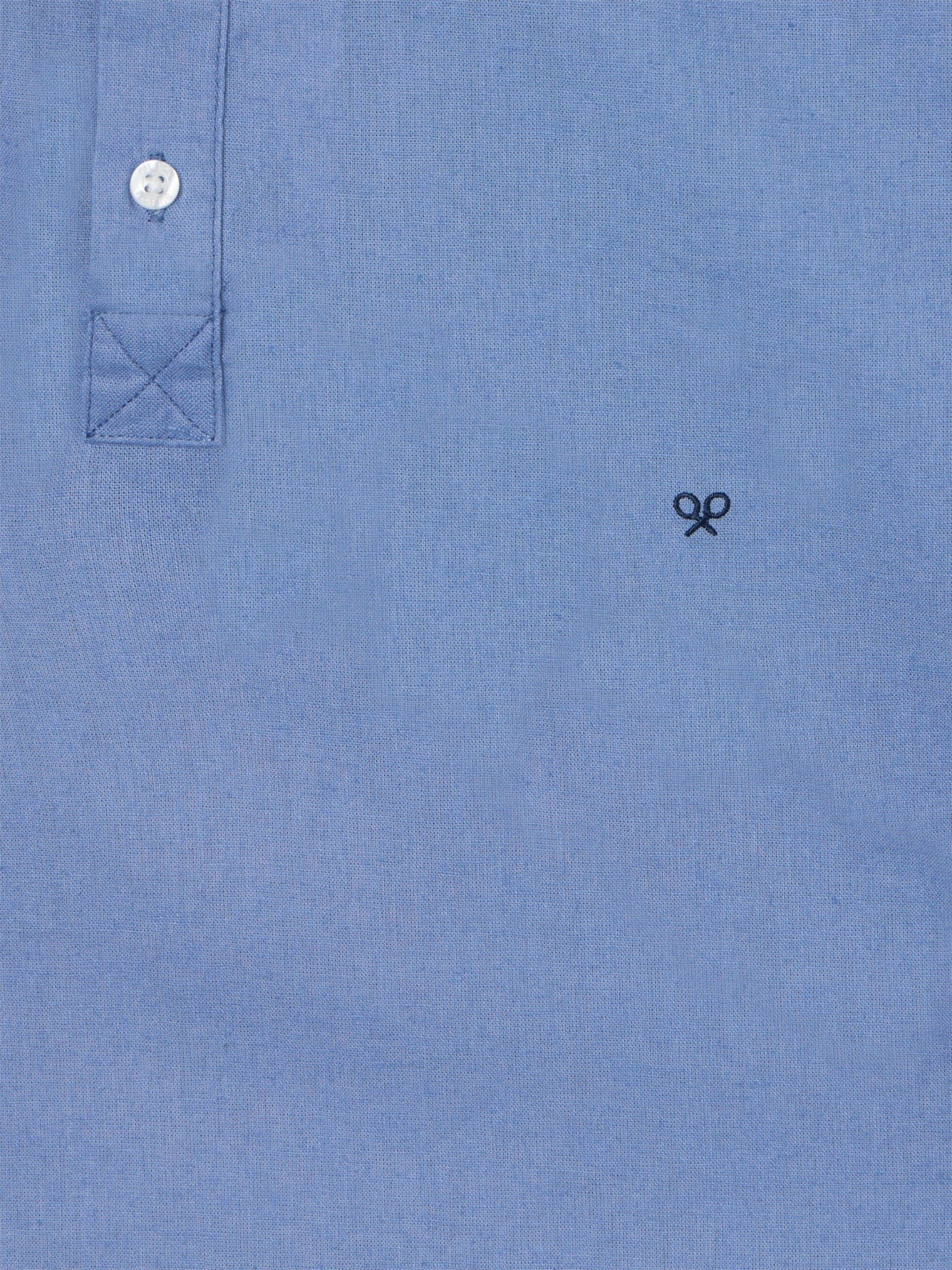 Polera sport lino azul