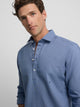 Polera sport lino azul