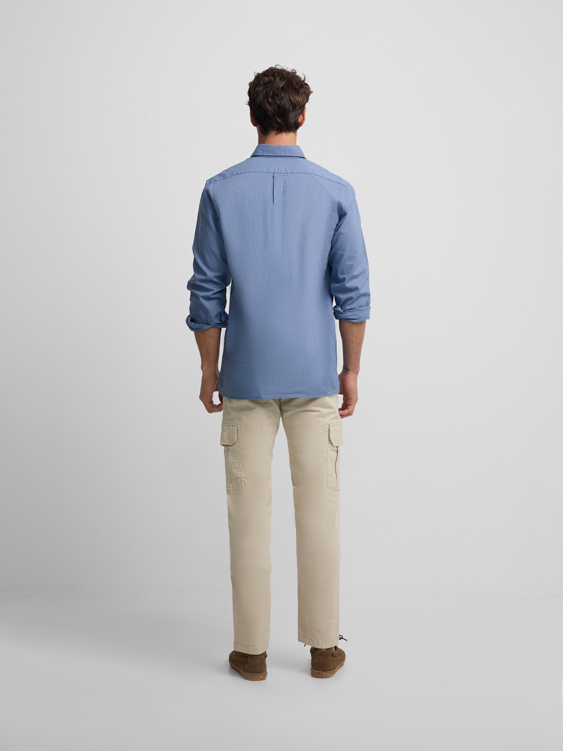Polera sport lino azul