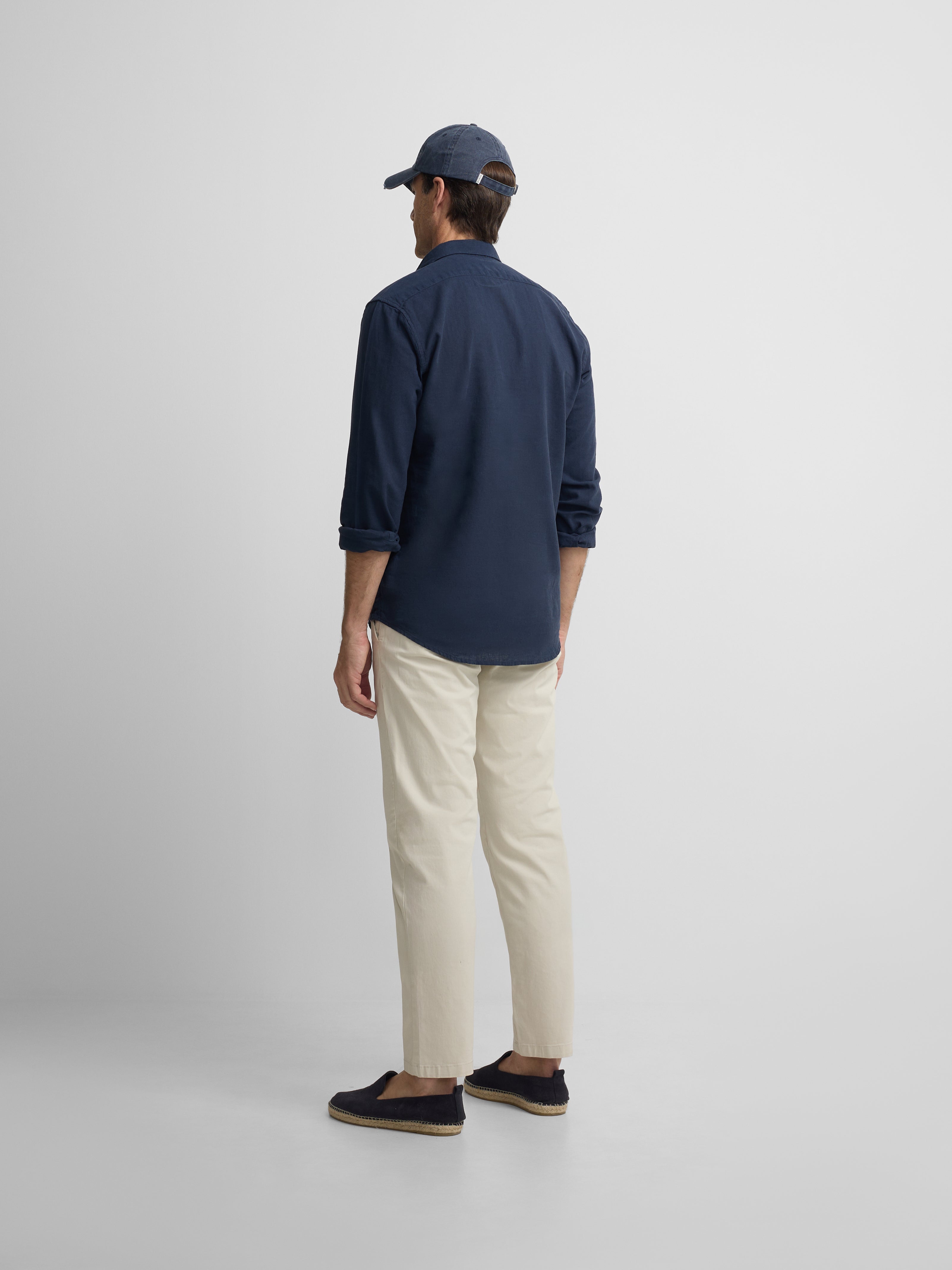 Polera sport lino azul marino