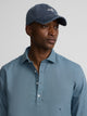 Petroleum linen sport polo